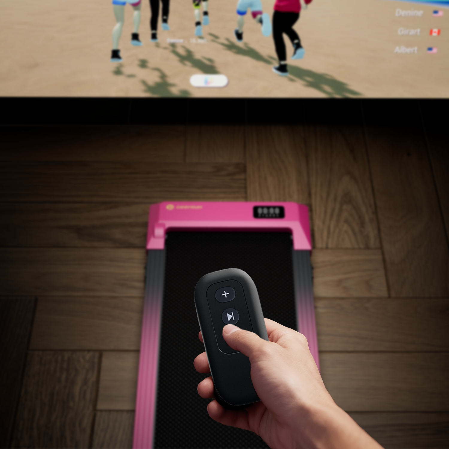 Valentine's Gift 7% Incline Under-Desk Walking Pad Treadmill - Black Pink