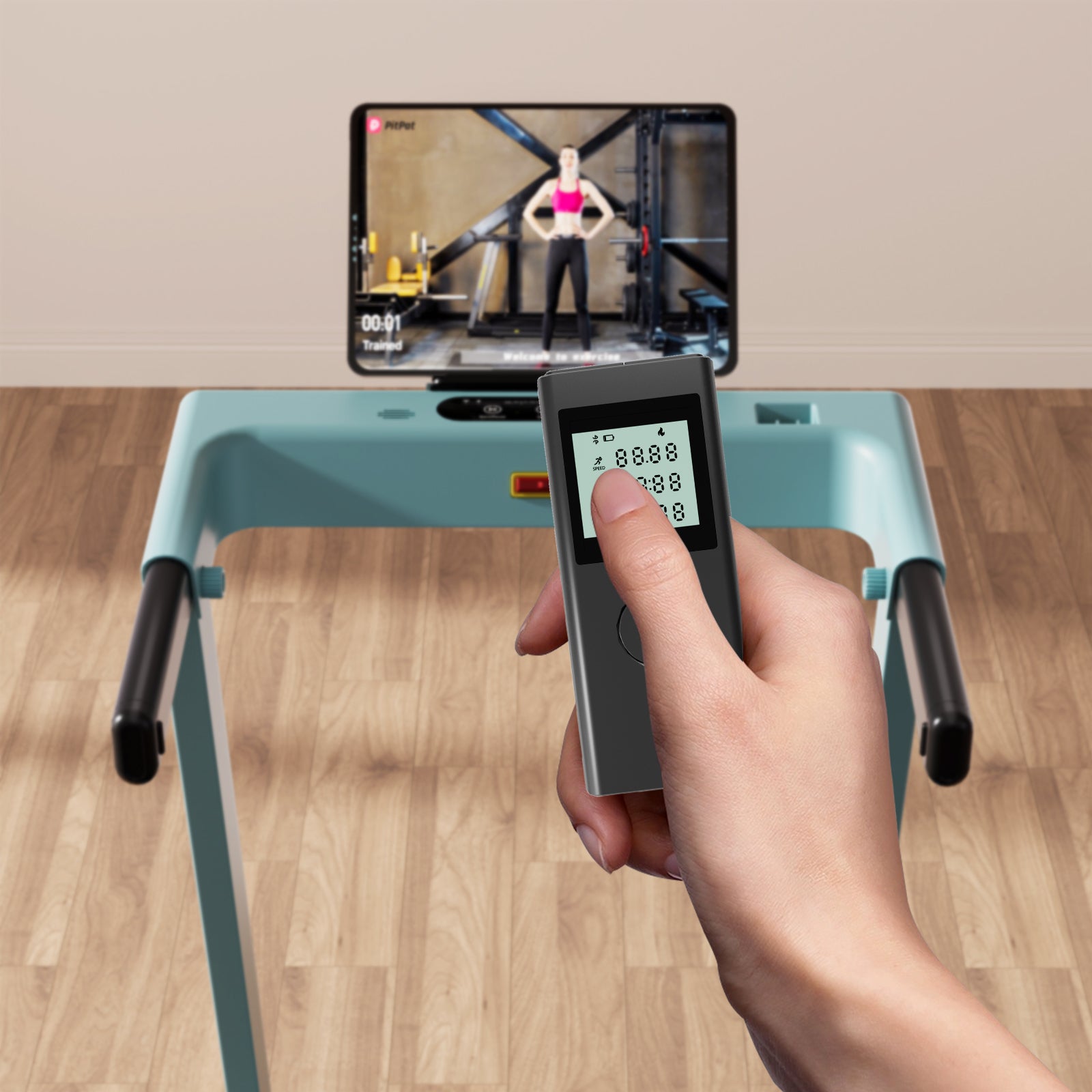 DeerRun A1 Pro Move+  6% Incline Foldable Treadmill——Upgraded Chip & NFC Support | 350Lbs, 10mph Mint Green