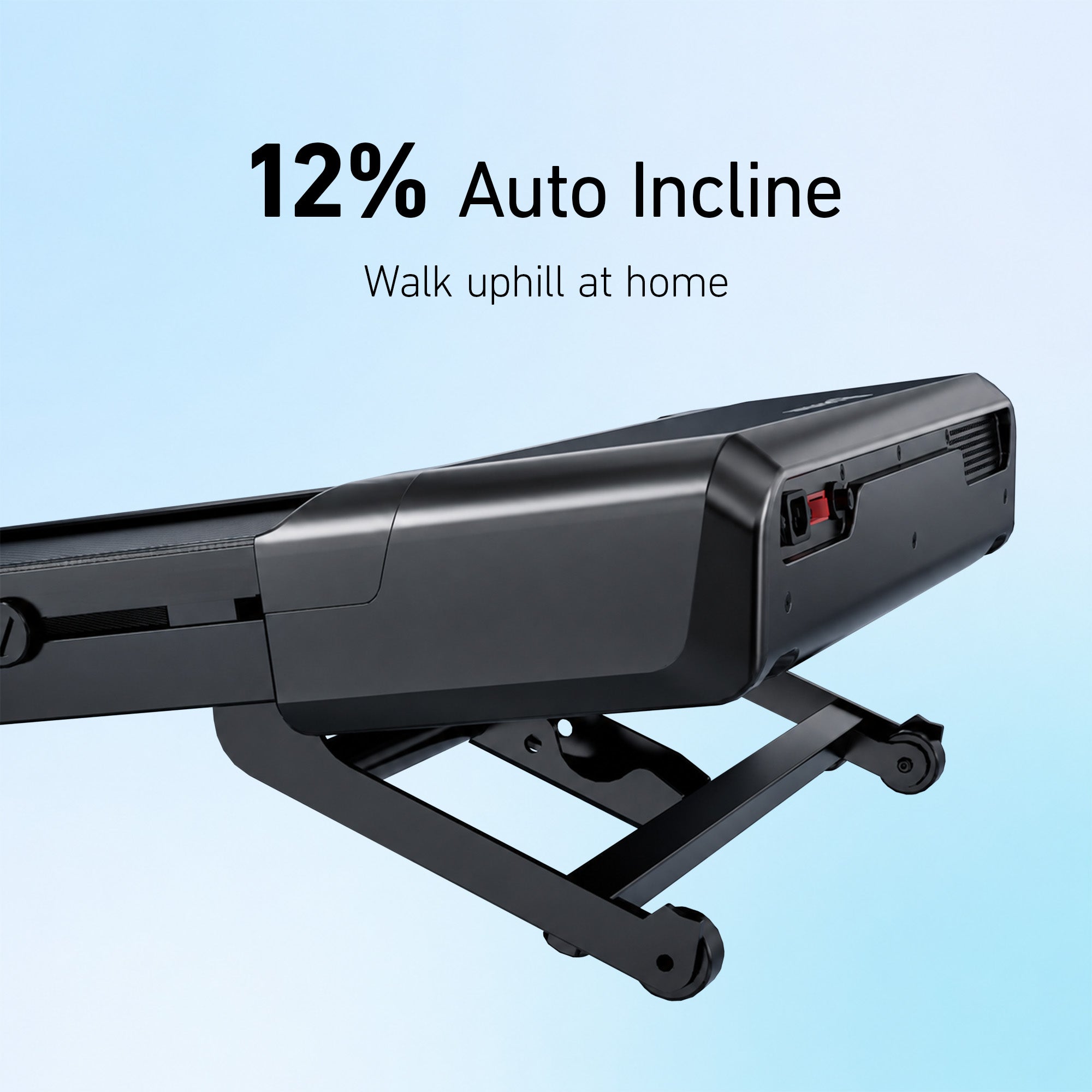DeerRun Z10 Upgrade Full-screen Smart Walking Pad Treadmill with remote control 12% Auto Incline - Black, More Light, More Thin