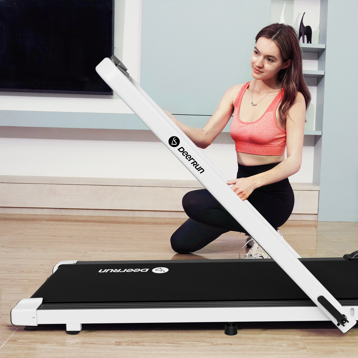 DeerRun A5 Pro Smart 2 in 1 Folding Treadmill White