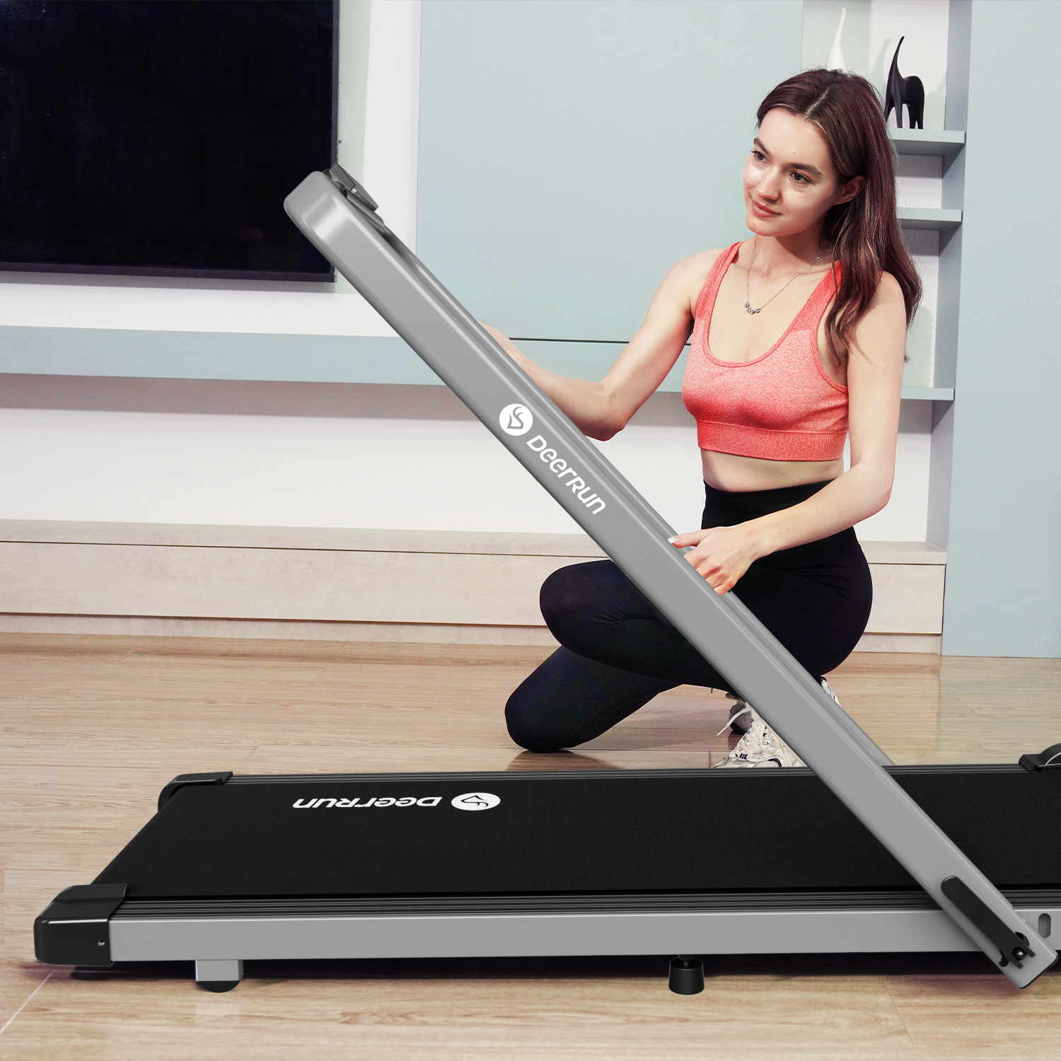 DeerRun A5 Pro Smart 2 in 1 Folding Treadmill Silver