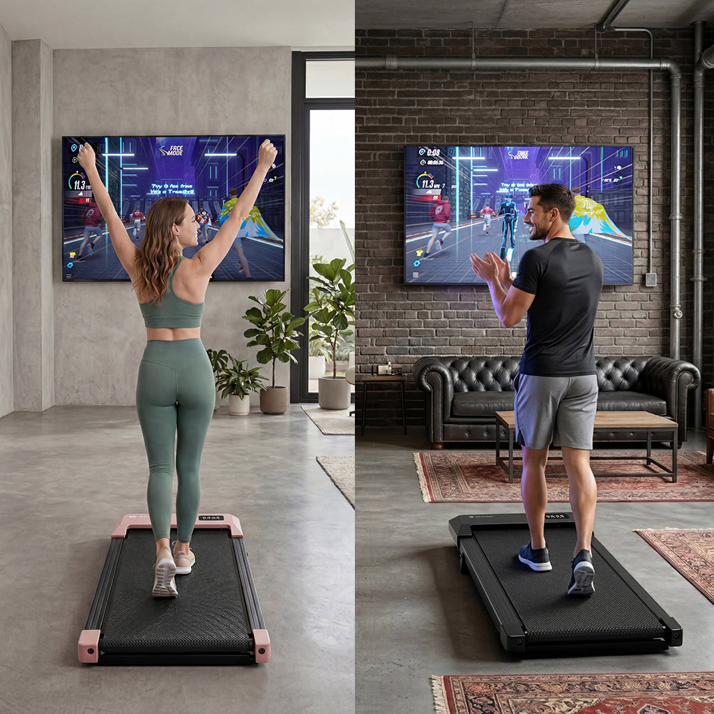 DeerRun Q2 Urban Smart Walking Pad with 7% Incline Treadmill Remote Control Rose Gold