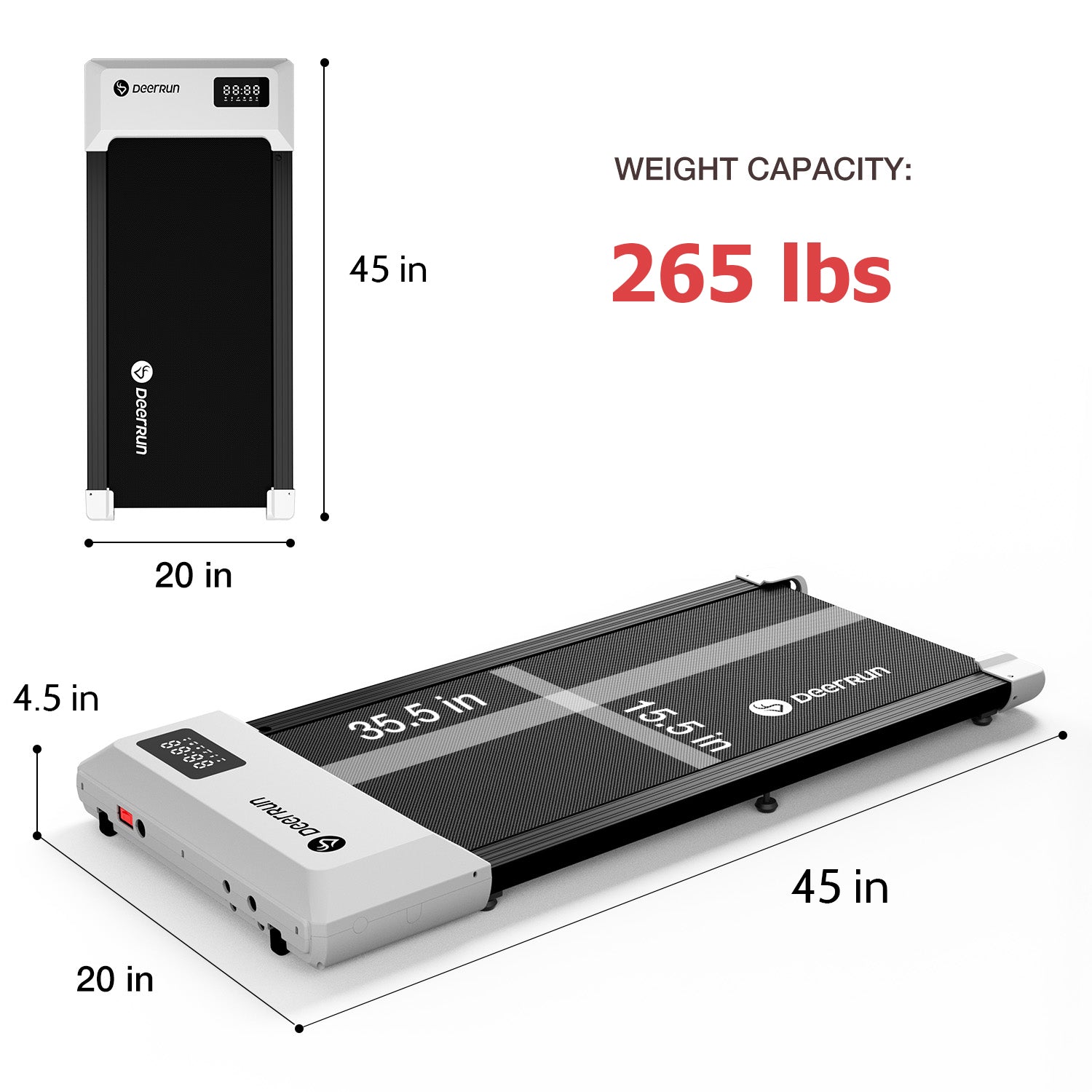 DeerRun Q1-Urban Under-Desk Treadmill with Remote Control and Under Desk Bike