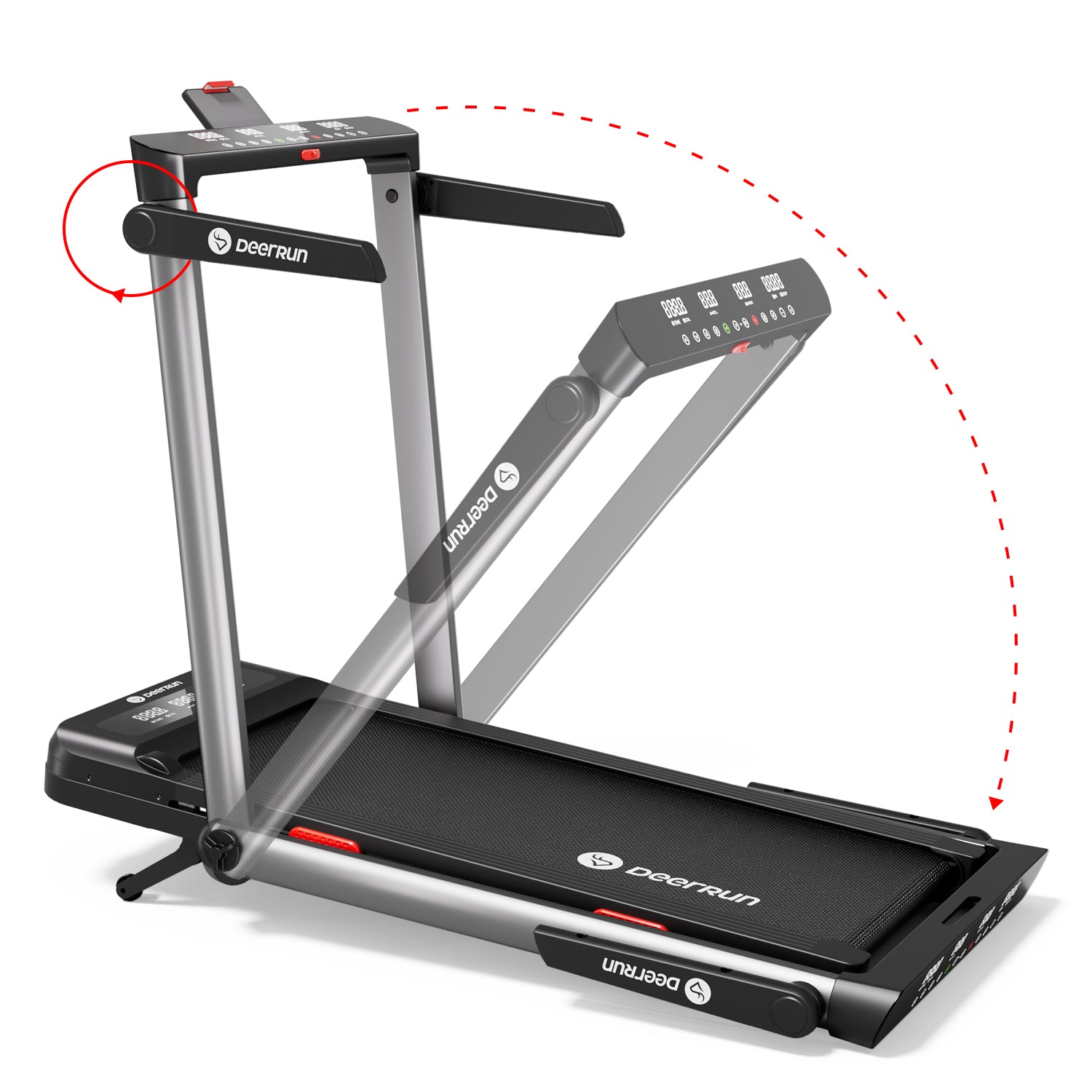 DeerRun Z10 Pro 12% Auto Incline Smart 2 in 1 Foldable Treadmill with Remote Control