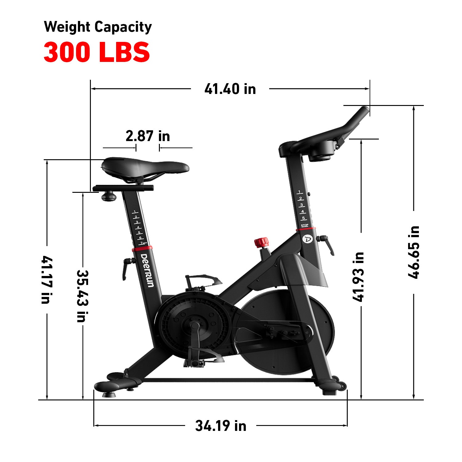 DeerRun S500 PM 25-level Magnetic Resistance Indoor Smart Bike with One-Way Bearing System