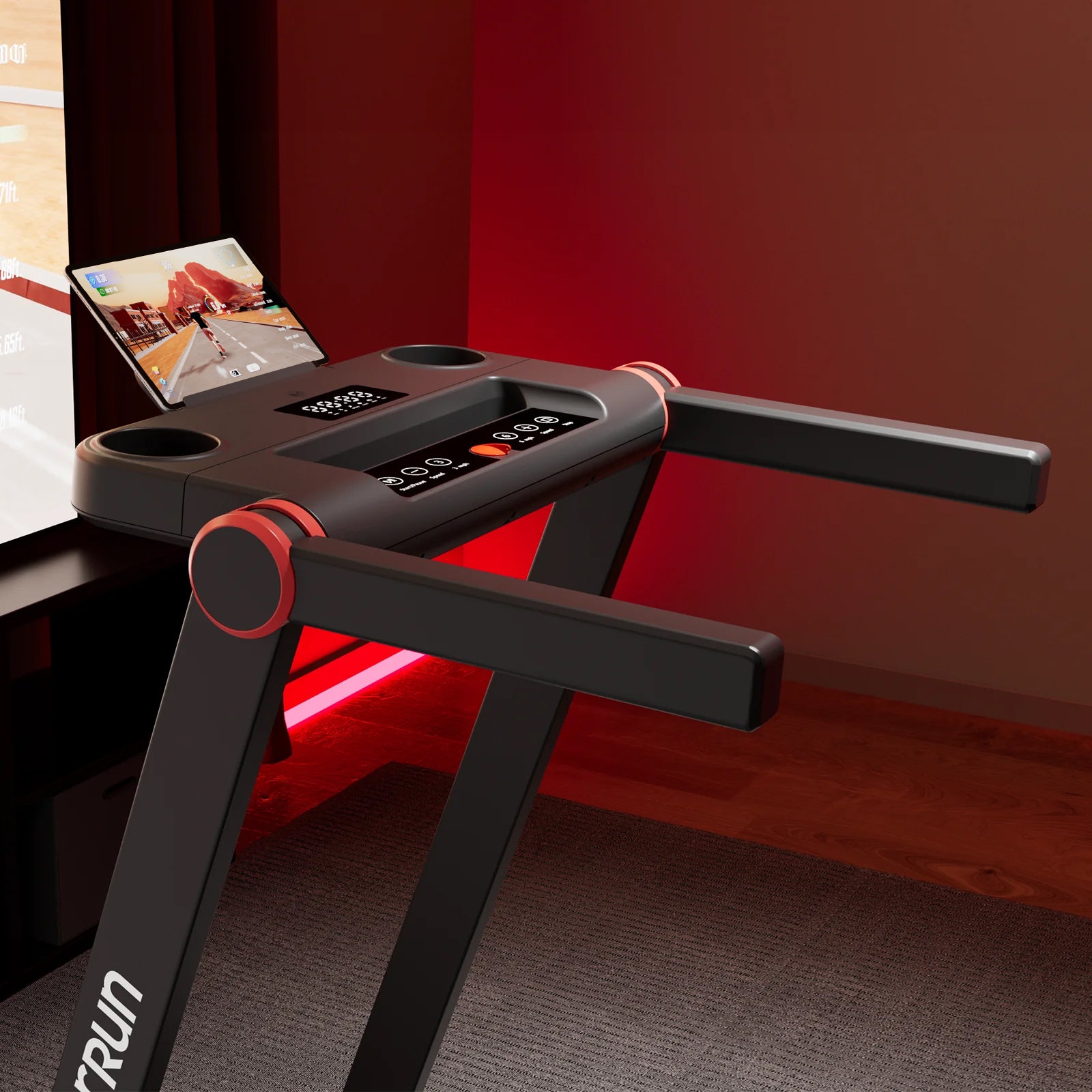 DeerRun A1 Pro Move+  6% Incline Foldable Treadmill——2025 Upgraded Chip & NFC Support | 350Lbs, 10mph Black