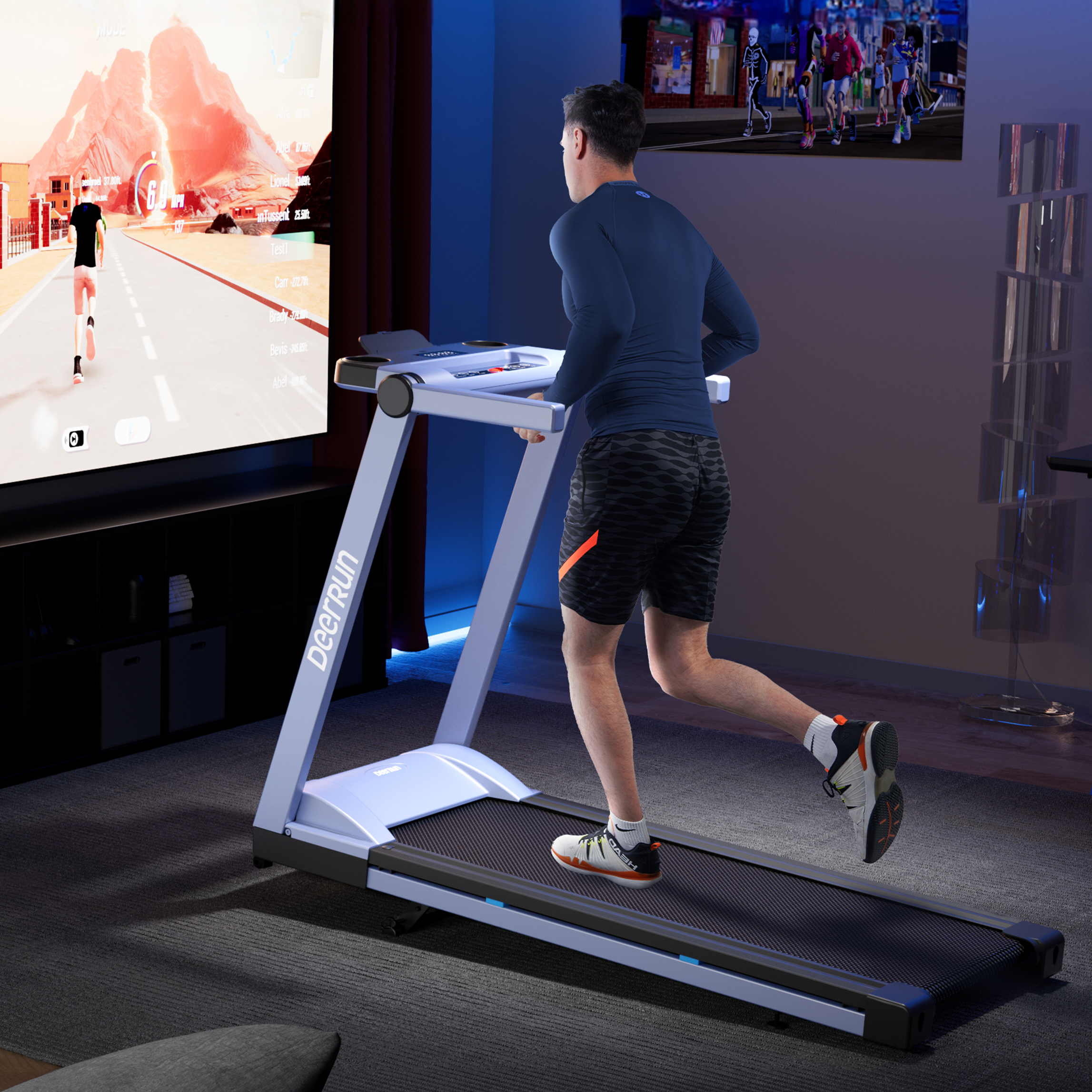 DeerRun A1 Pro Move+  6% Incline Foldable Treadmill——2025 Upgraded Chip & NFC Support | 350Lbs, 10mph