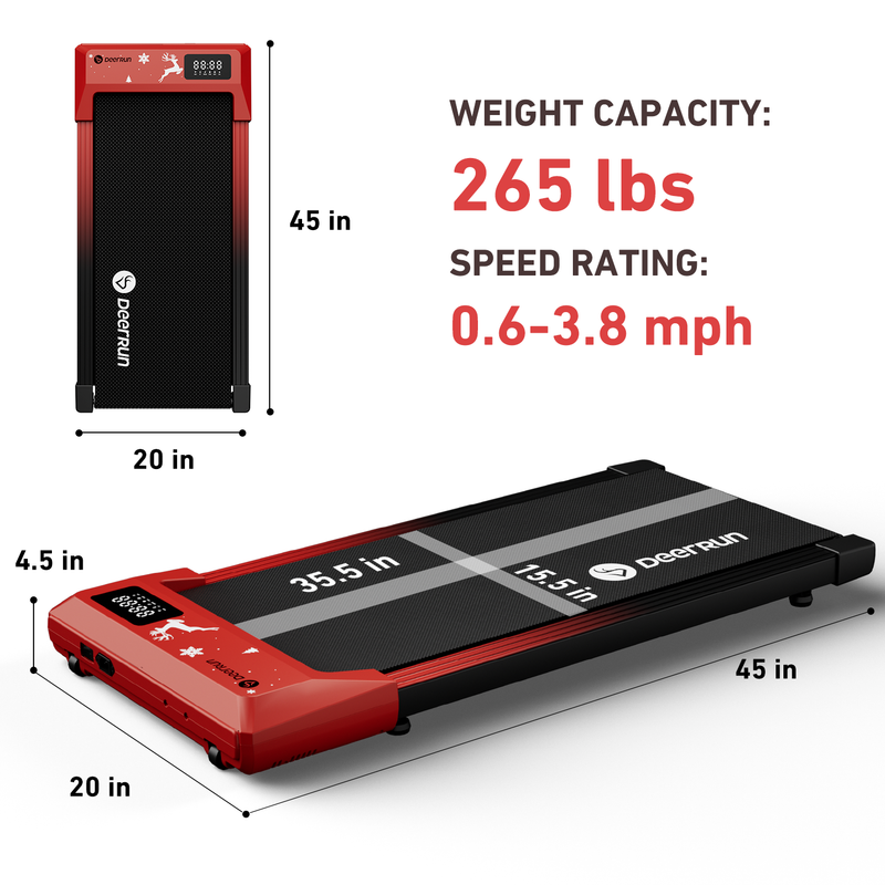 DeerRun Q1 Urban Mini Under-Desk Treadmill with Remote Control