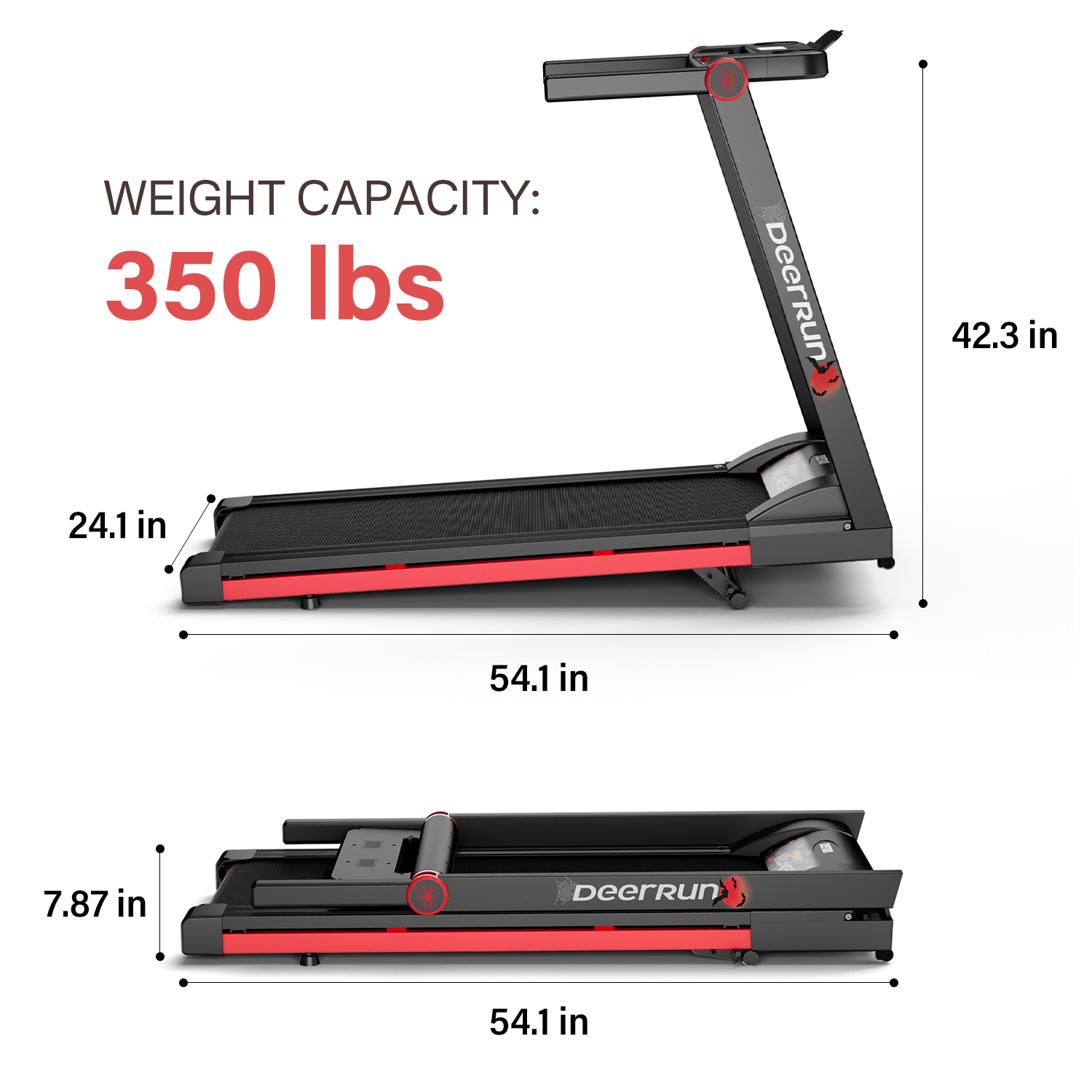 DeerRun＆Halloween Haunted Tagger Folding smart treadmill with Incline - only sold on the official website