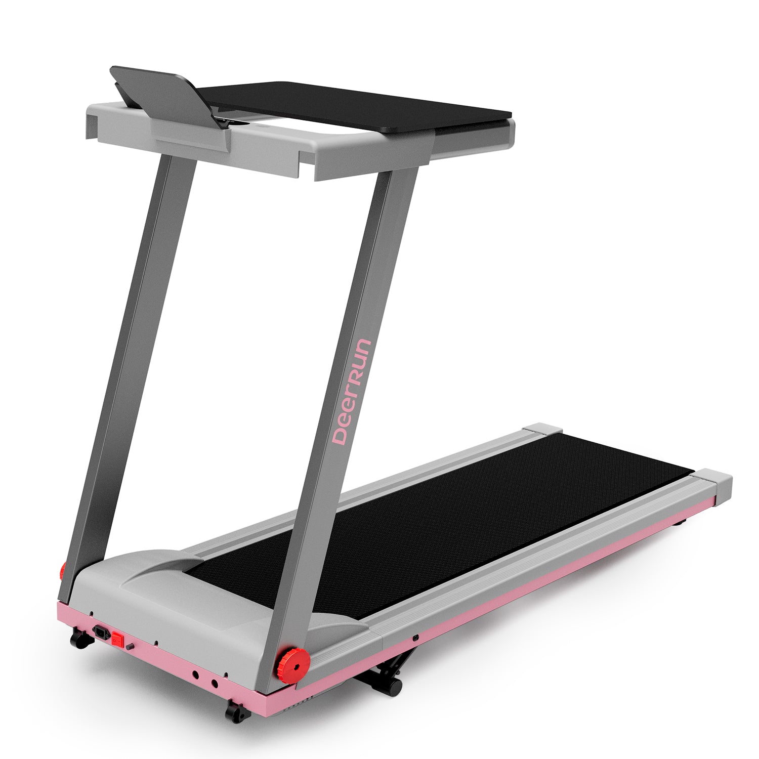 DeerRun A1 Pro Ultra Folding Smart 6% Incline Treadmill With Tabletop - Pink