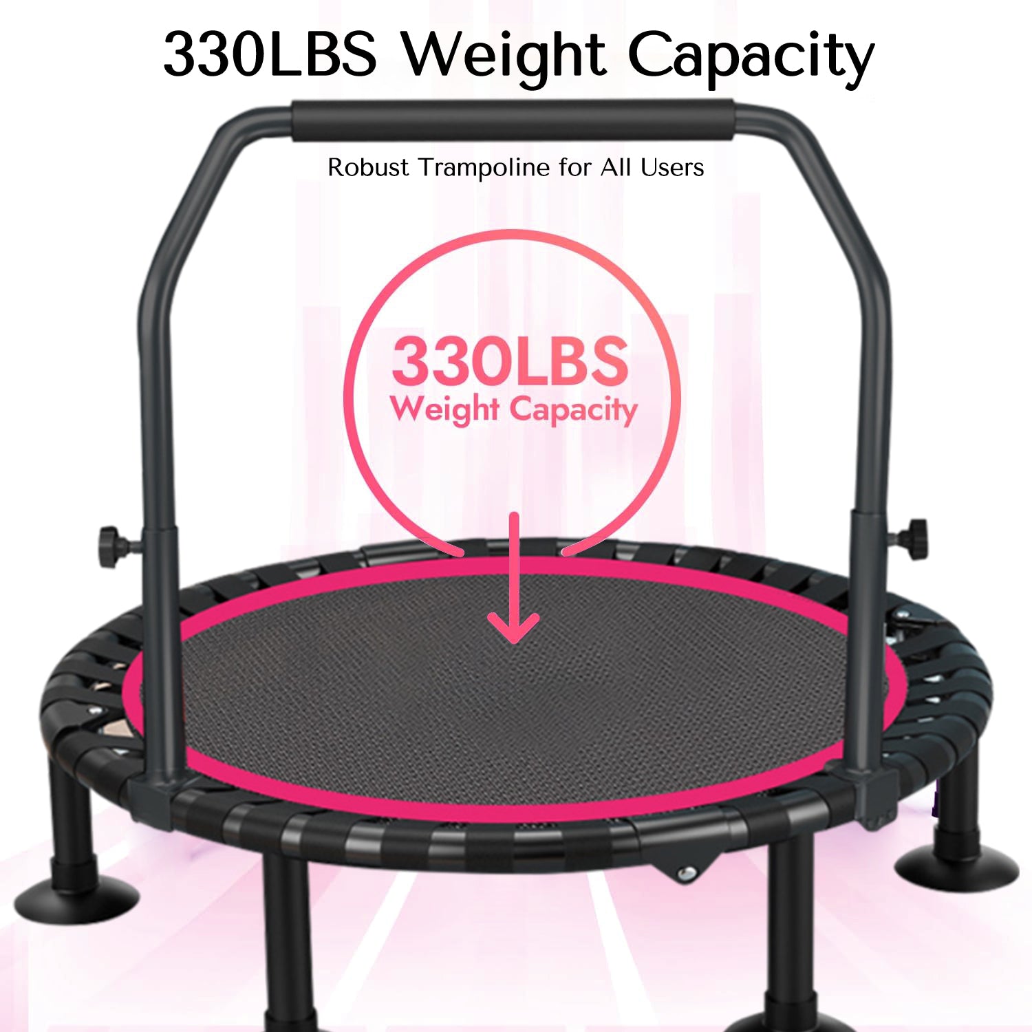 DeerRun® 40" Foldable Mini Trampoline Max Load 330lbs