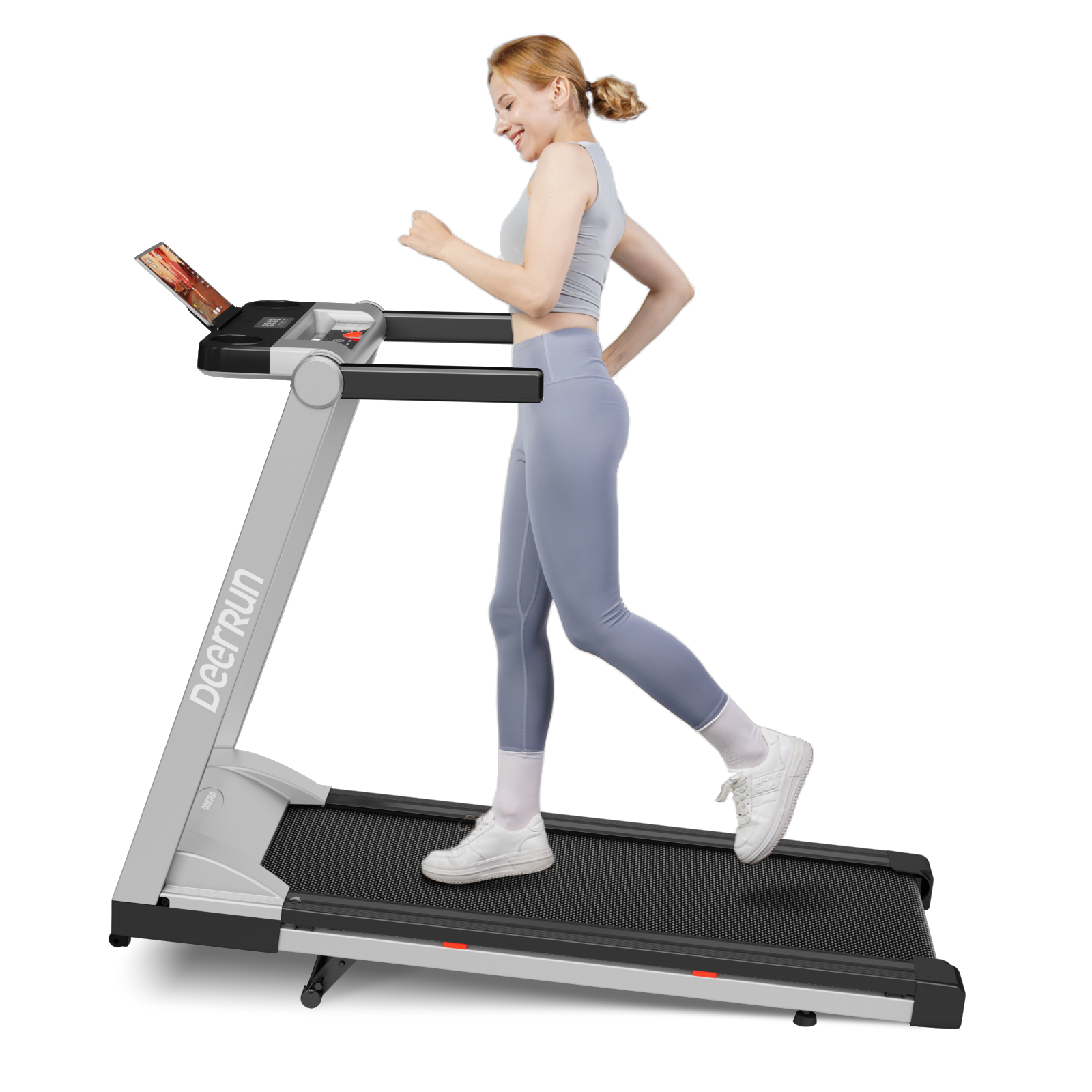 DeerRun A1 Pro Folding smart treadmill with incline Silver - 10 MPH