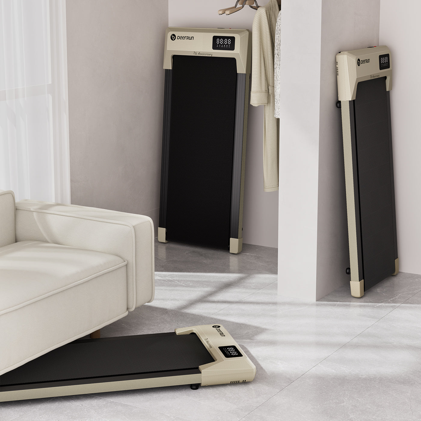 DeerRun Q1 Starlight Smart Walking pad Treadmill with Remote Control - 350 Lbs