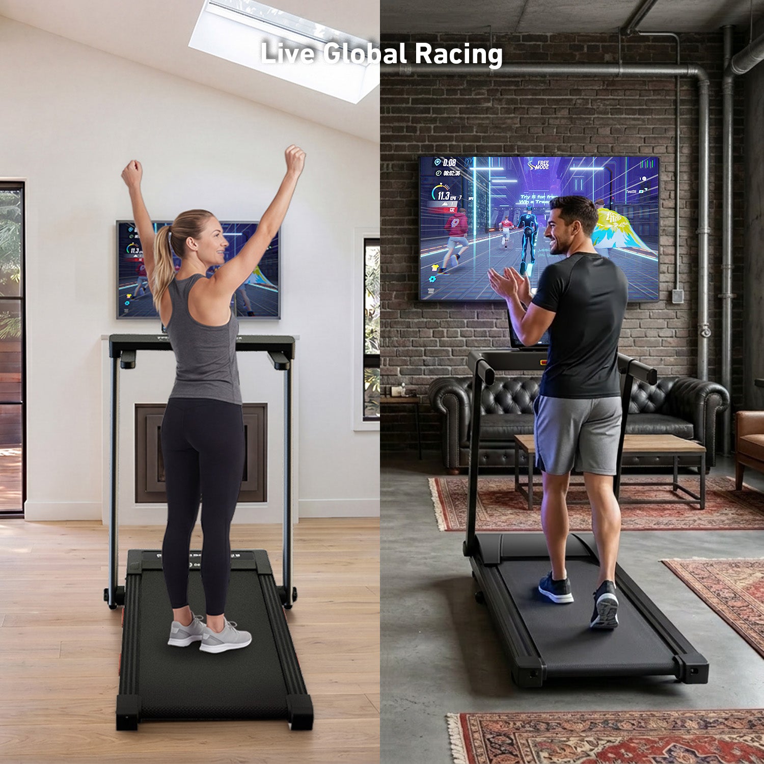 DeerRun Z10 Pro Muse Type 2 in 1 Foldable Treadmill with Remote Contro