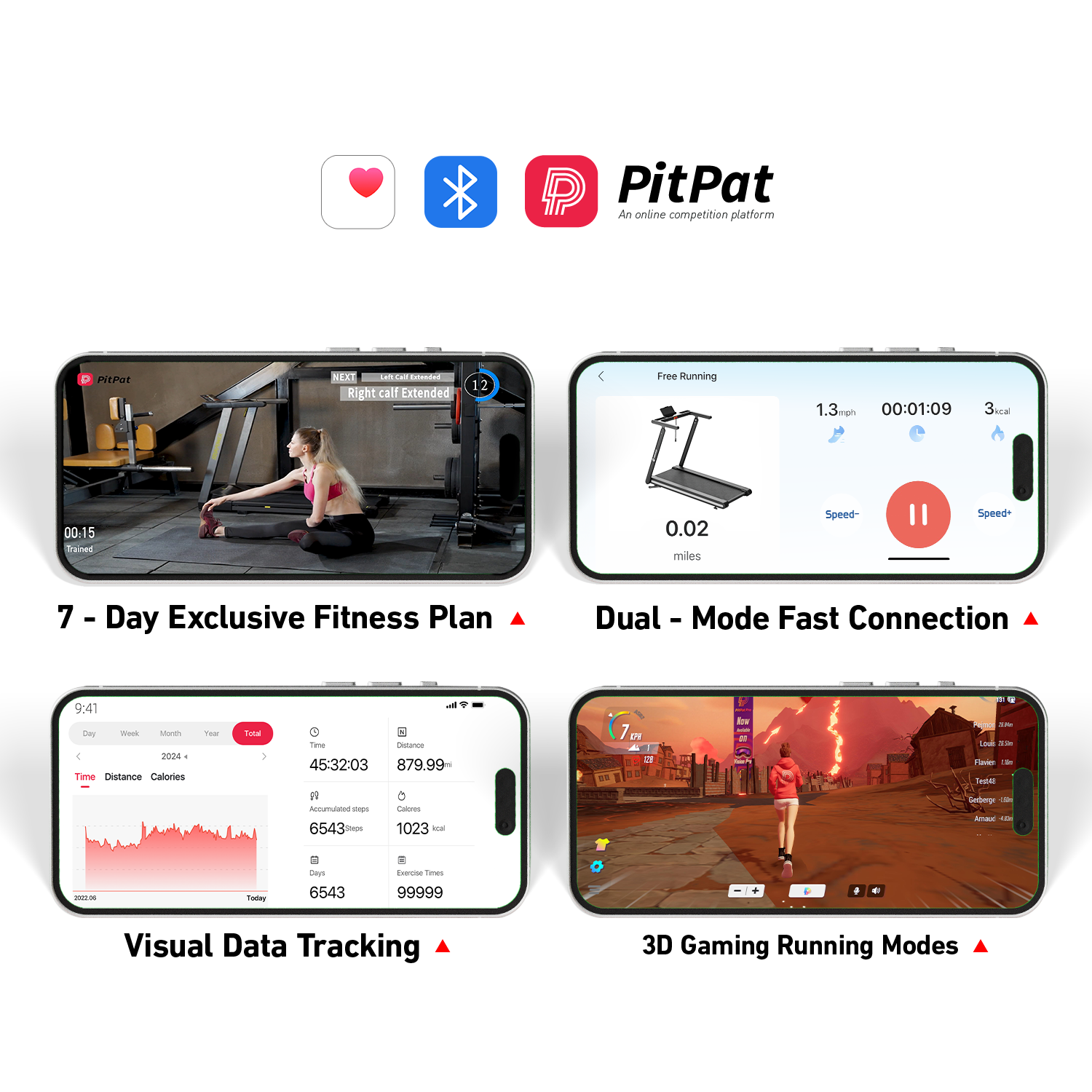 DeerRun X20 Treadmill with 15% Auto Incline Full Running Deck Treadmil