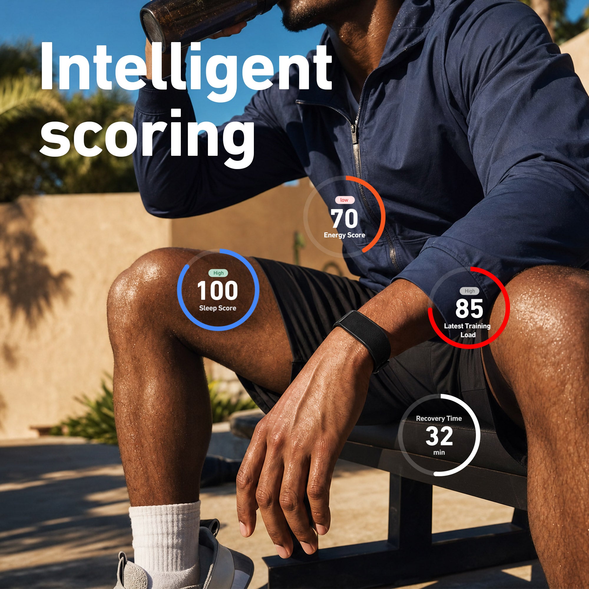 DeerRun® YE02 Smart Fitness Band: 24/7 Health & Workout Tracking with PitPat