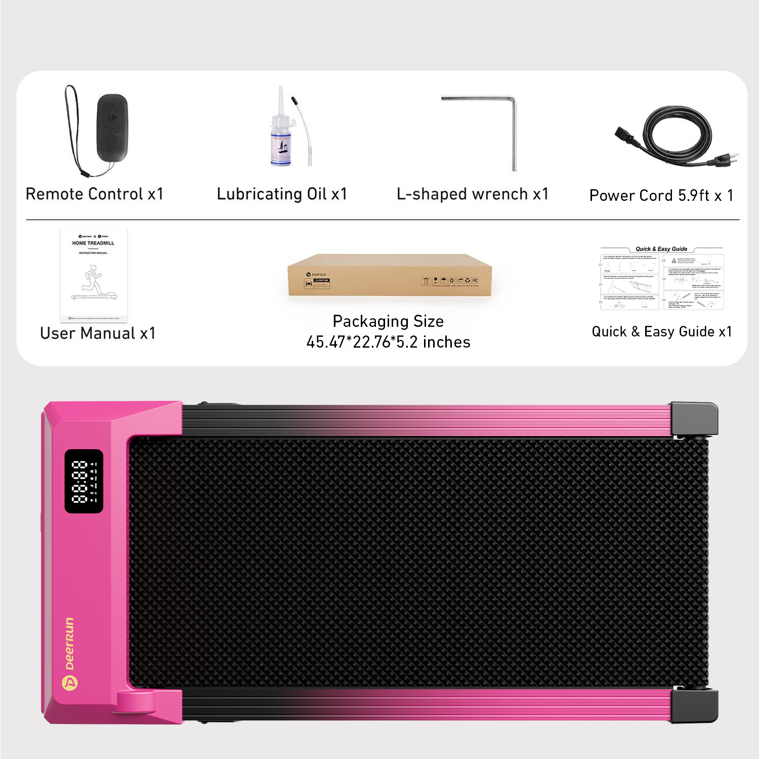 Valentine's Gift 7% Incline Under-Desk Walking Pad Treadmill - Black Pink