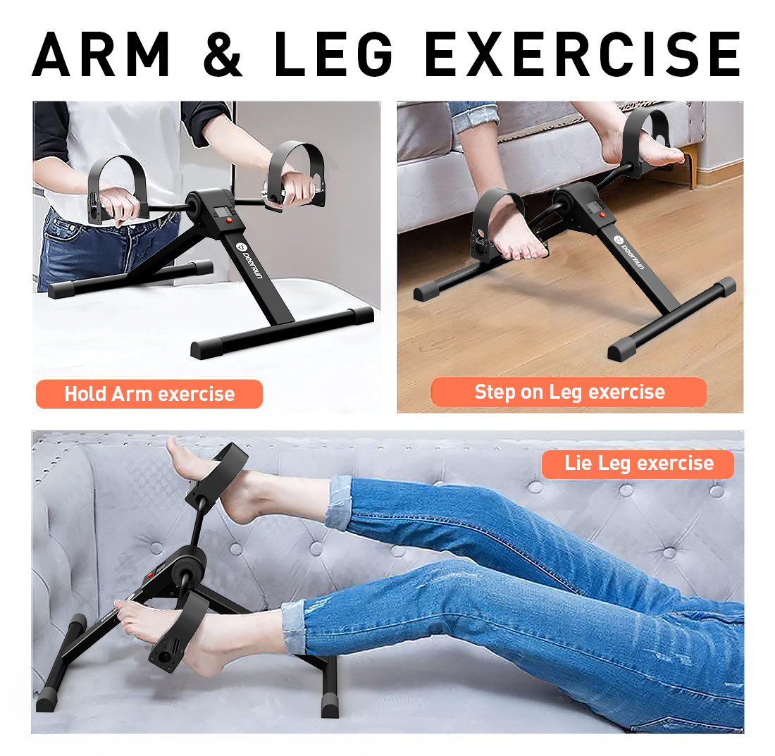 DeerRun Smart Under Desk Bike for Arms Legs Therapy or Calorie Burn