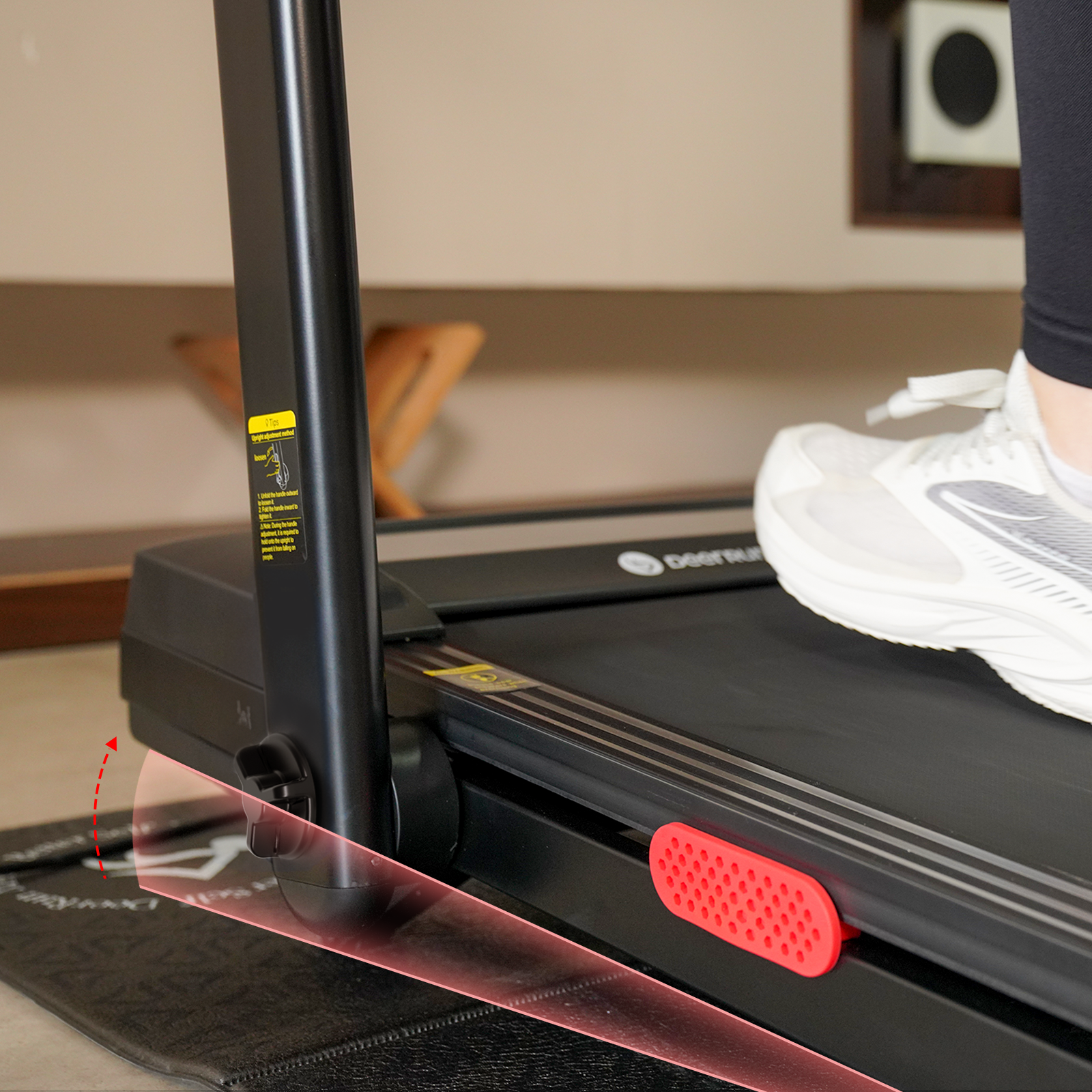 DeerRun Z10 Pro Muse Type 2 in 1 Foldable Treadmill with Remote Control, 12% Auto Incline - Black