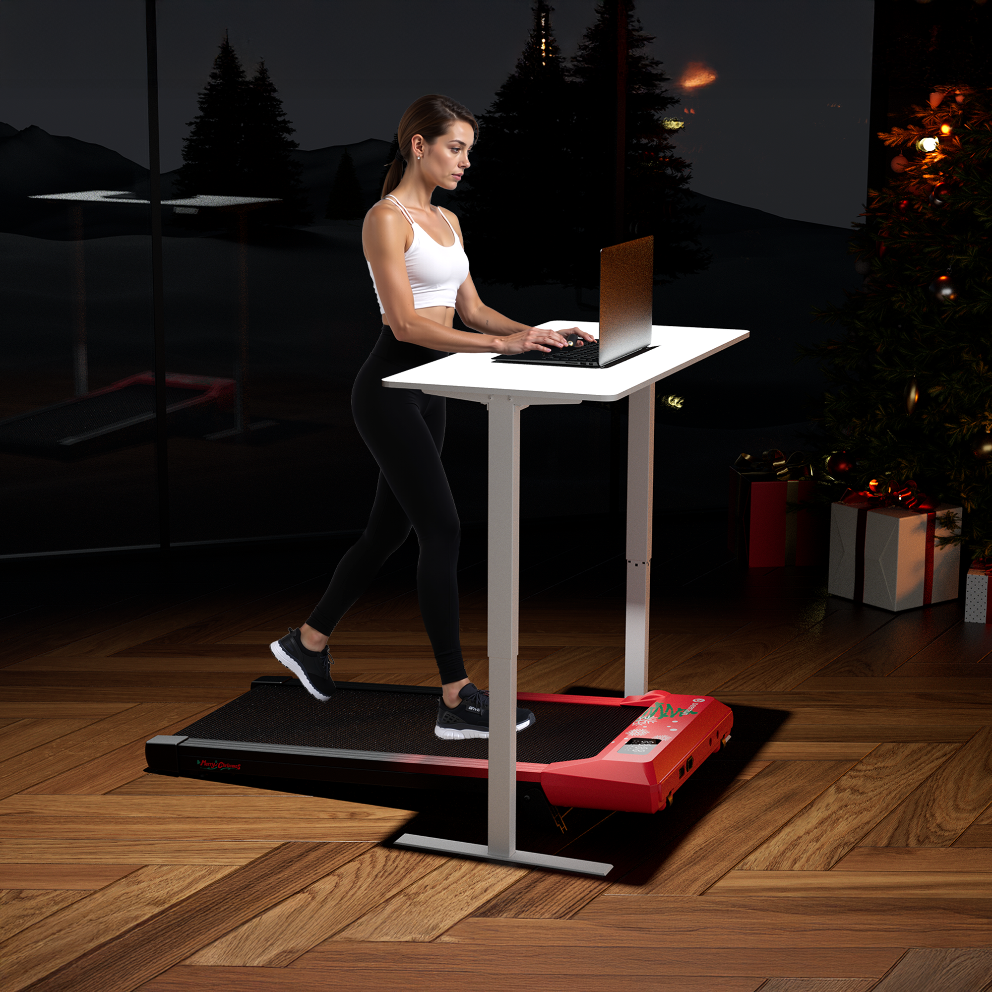 Q2 Christmas Edition 7% Incline Smart Walking Pad Treadmill