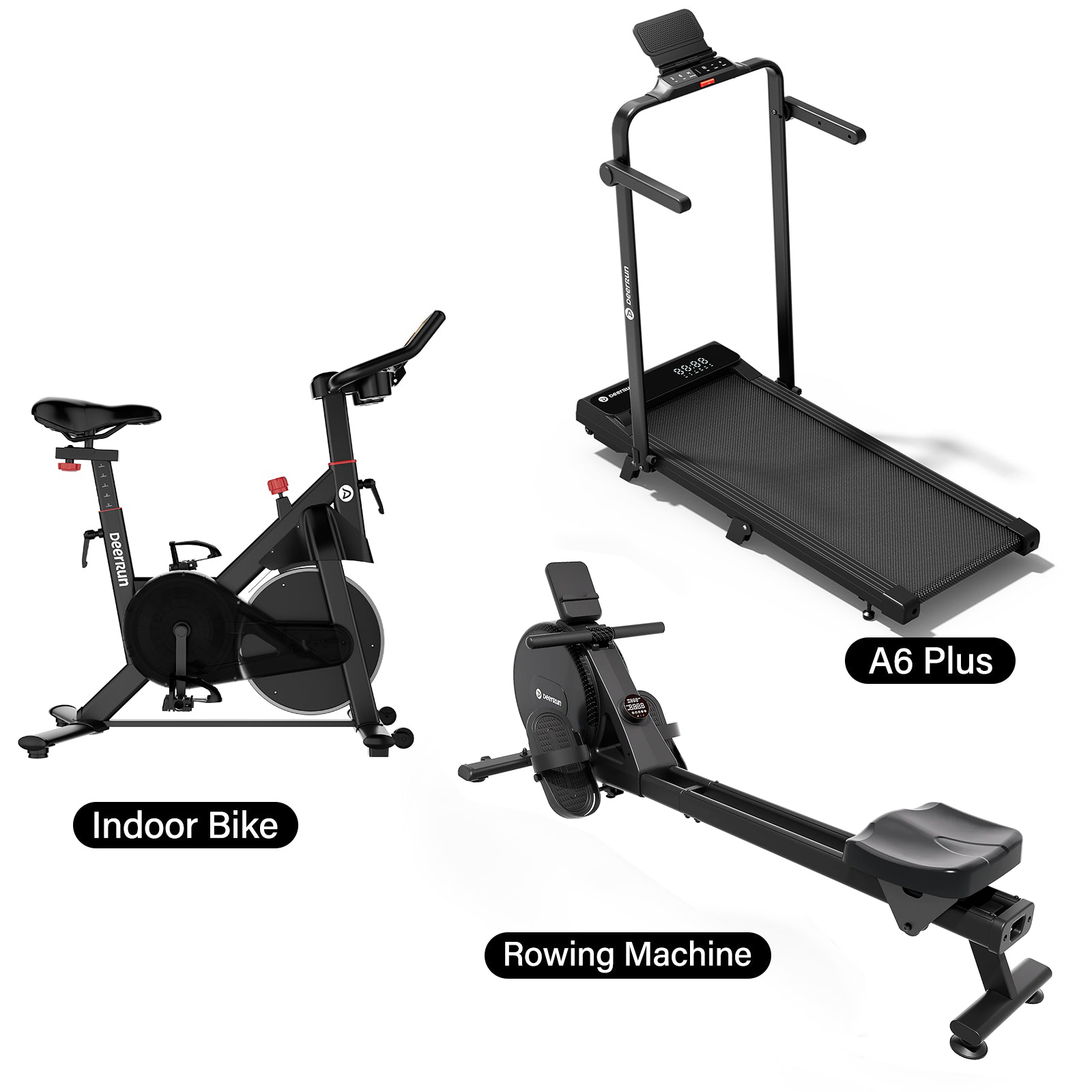 Treadmill + Bike + Rowing Machine Home Gym Bundle