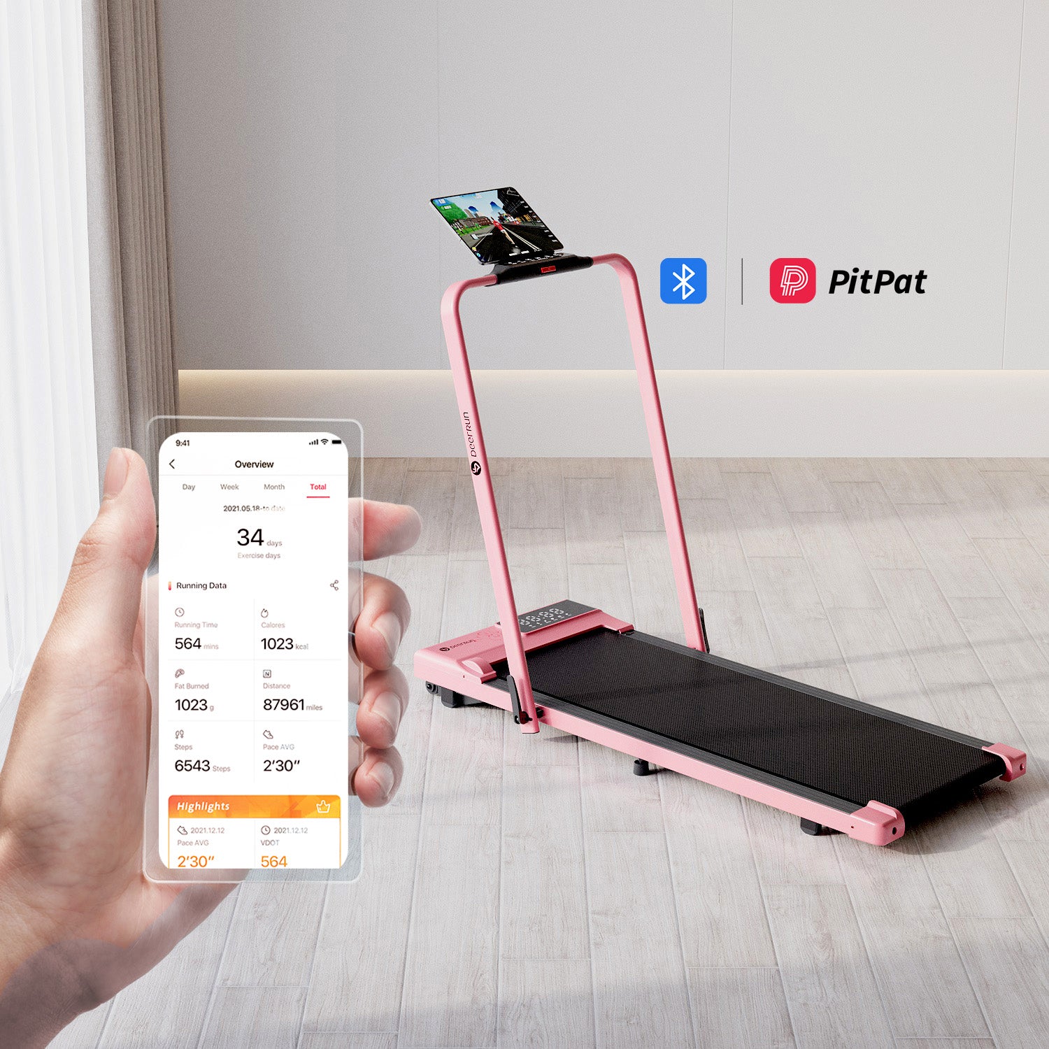 DeerRun & Mother's Day Smart 2 in 1 Folding Treadmill - Special Gift Limited Edition