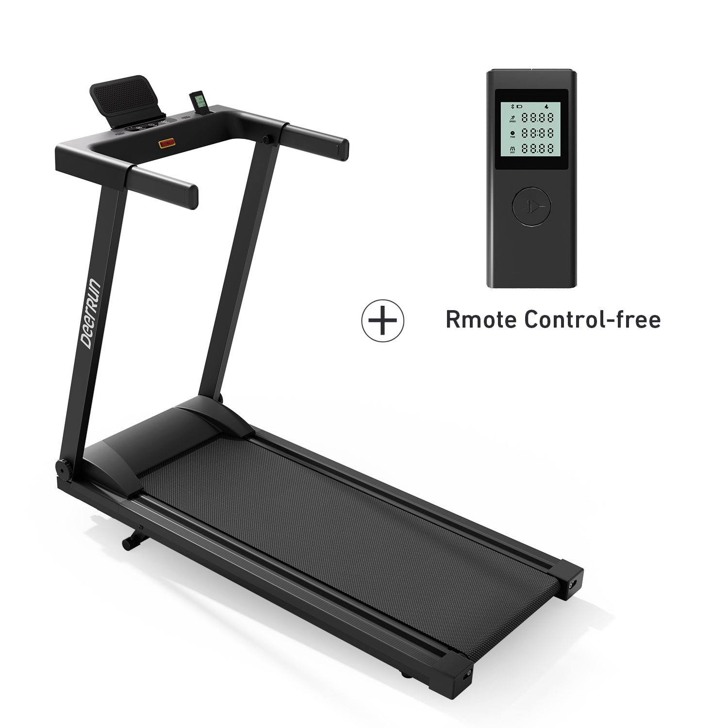 DeerRun All-New 2026 A1 Pro Move+ Smart Foldable Treadmill with 6% Incline & NFC | 350Lbs, 10mph, Black