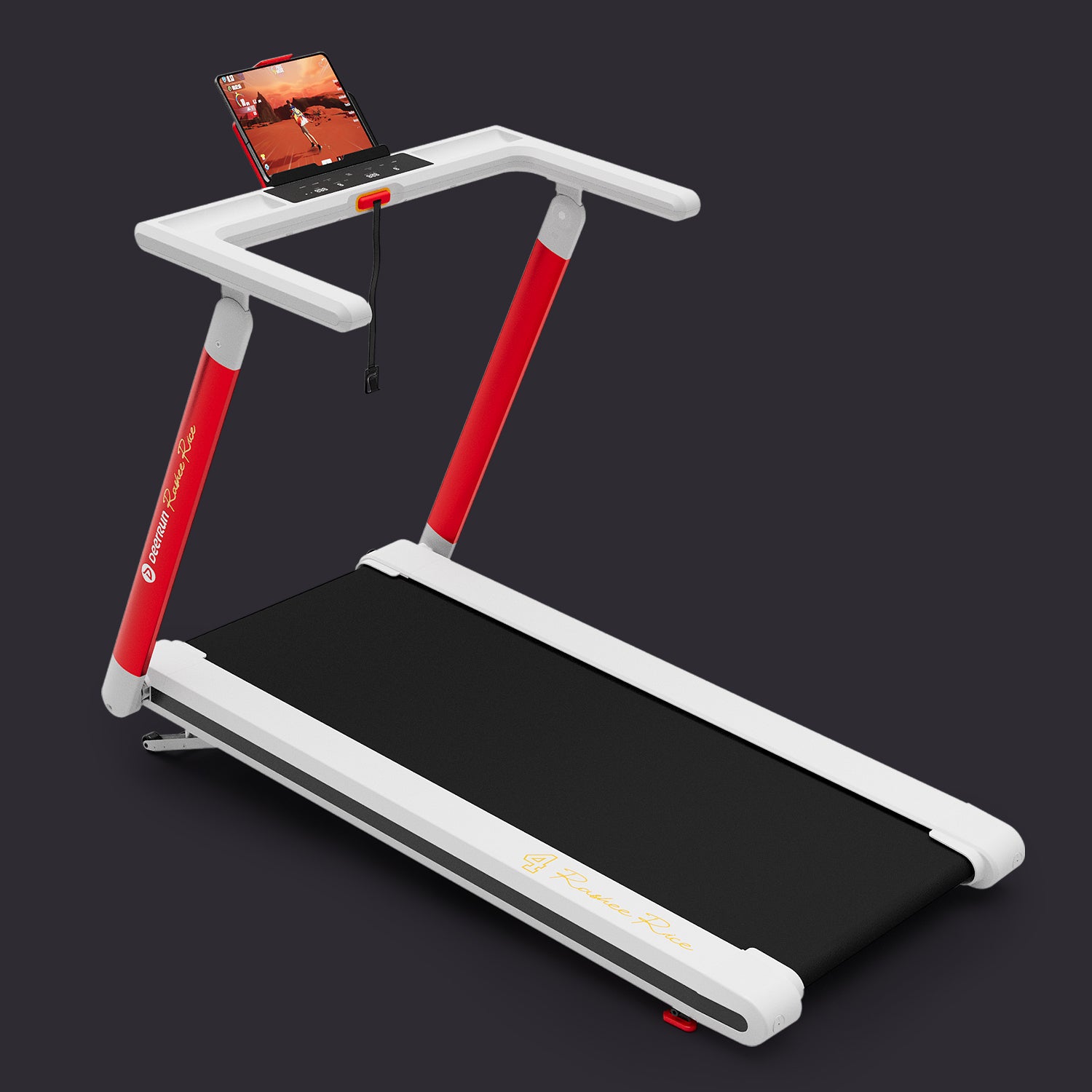 DEERRUN x RASHEE RICE COLLABORATION X20 Treadmill with 15% Auto Incline Full Running Deck Treadmill Support Bluetooth & Remote Wireless Control