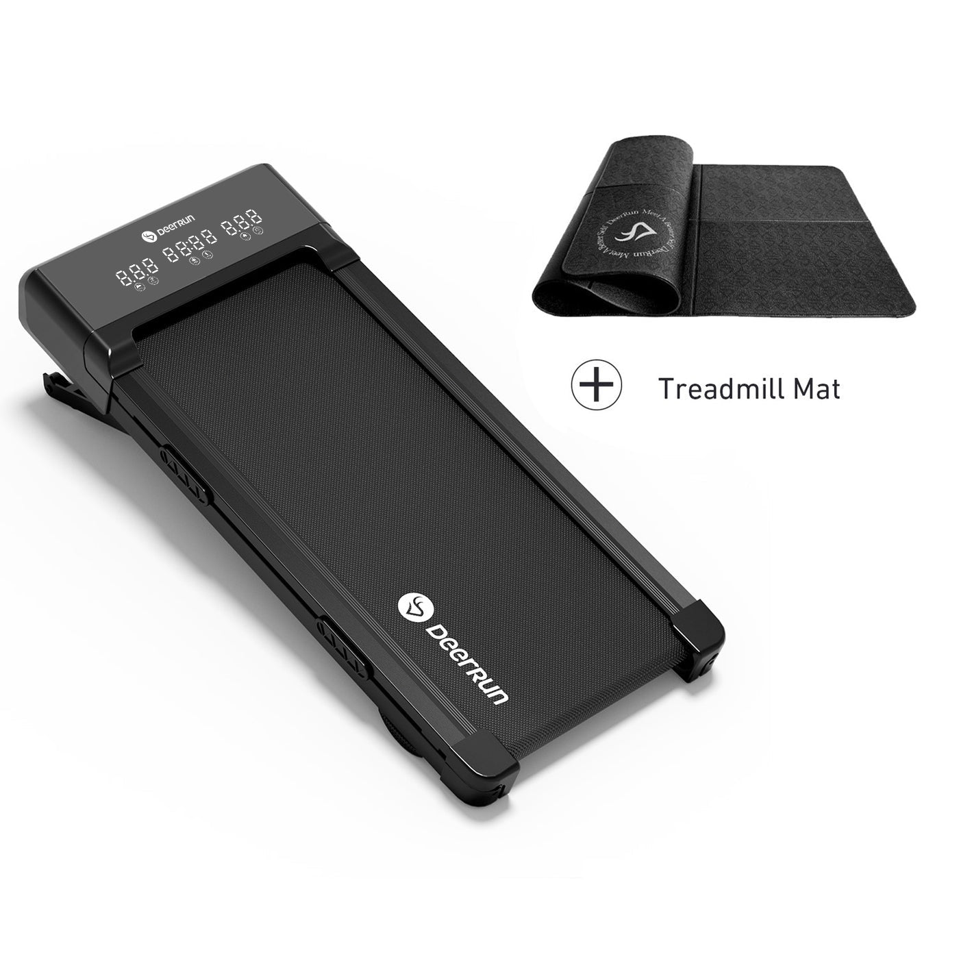 DeerRun Z10 Upgrade Full-screen Smart Walking Pad Treadmill with remote control 12% Auto Incline - Black, More Light