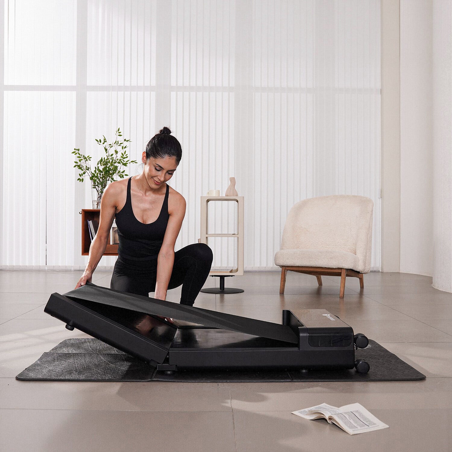 DeerRun Z20 Suitcase-Style Treadmill – Foldable Deck, Ultra Compact with LED Display
