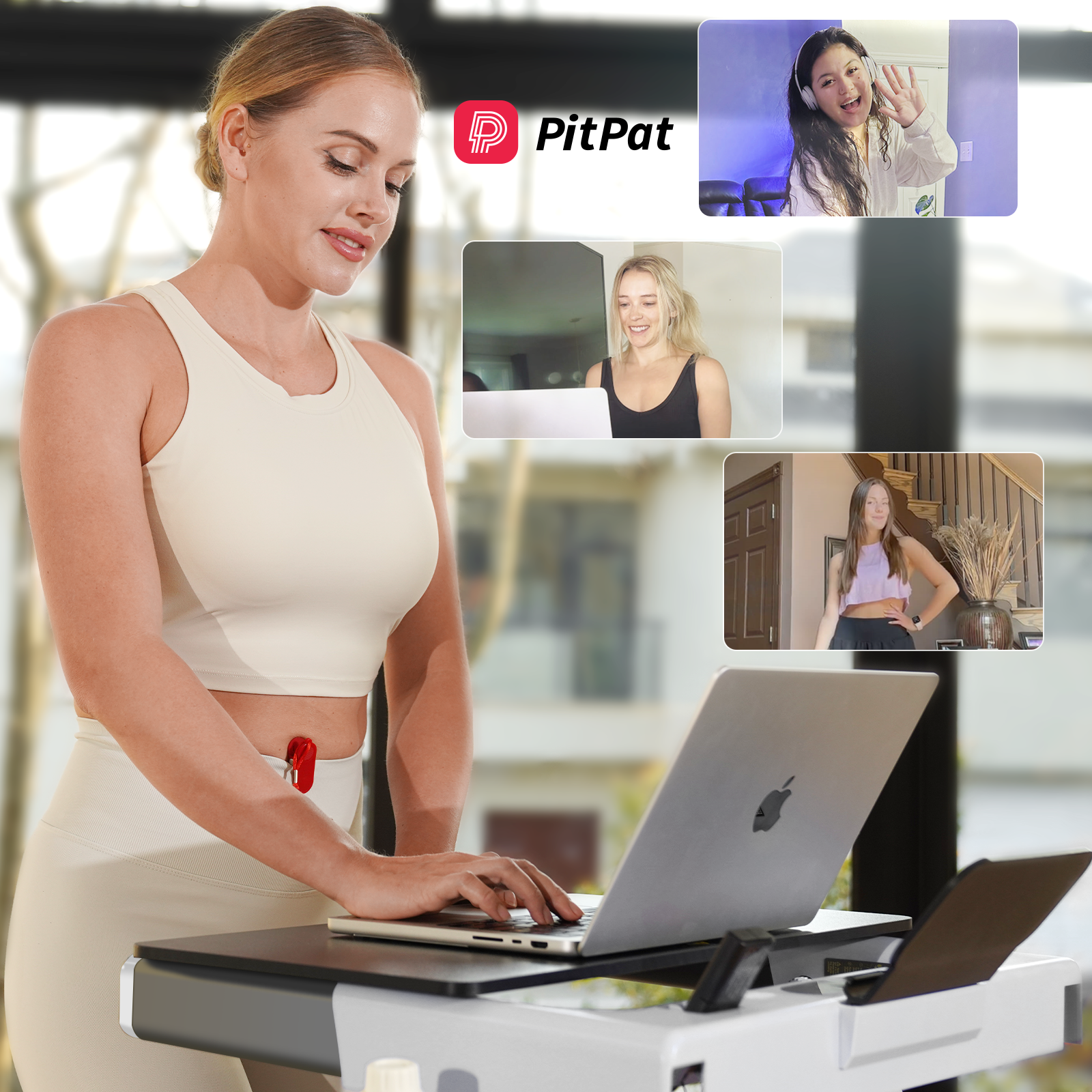 DeerRun A1 Folding Smart Treadmill with 6% Incline Pink Grey DeerRun A1 Folding Smart Treadmill with 6% Incline Pink Grey