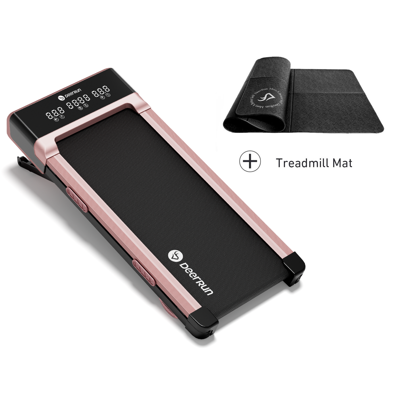 DeerRun Z10 12% Auto Incline Smart Walking Pad Treadmill with remote control-Pink