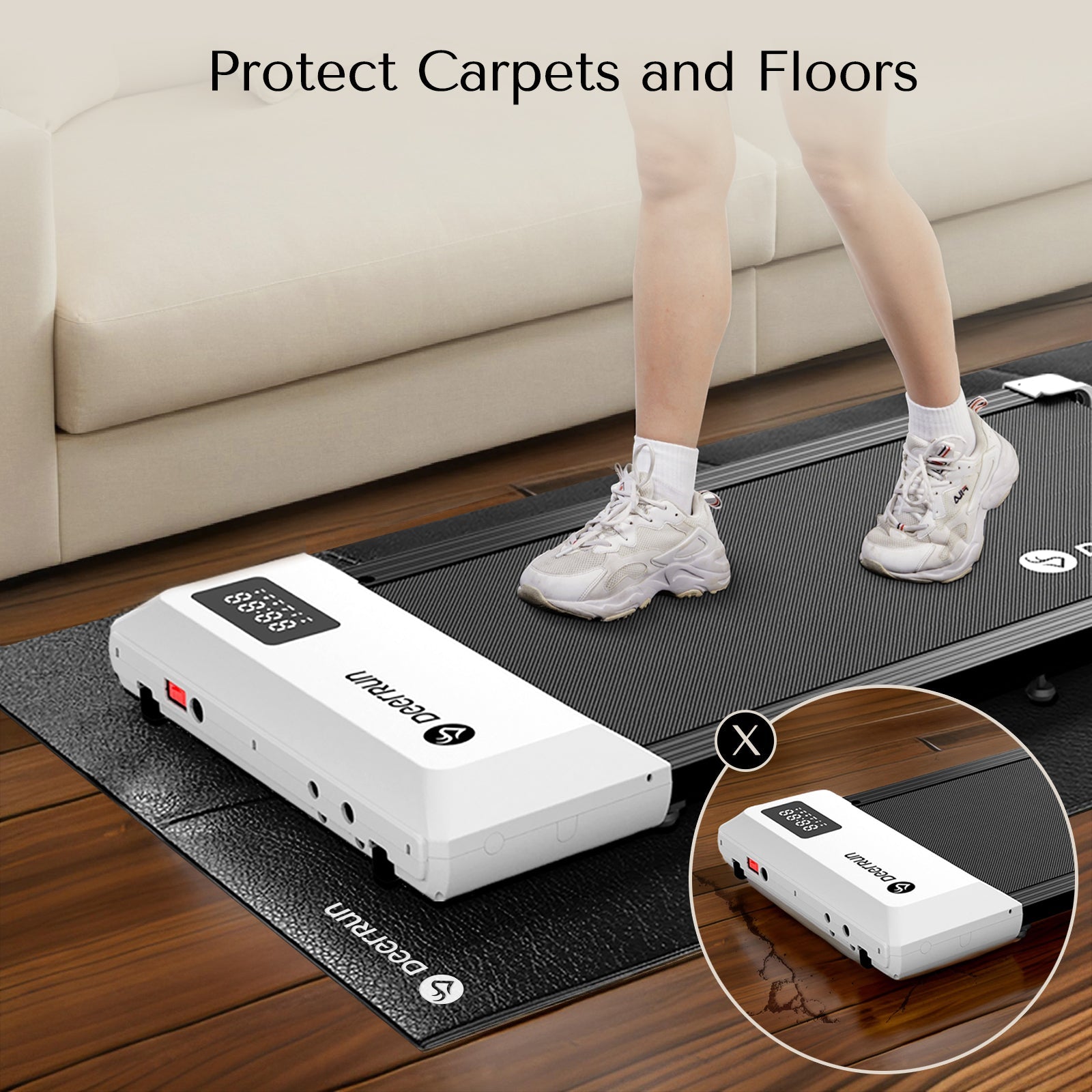 DeerRun® Essential Treadmill Accessories - Power Cord & Dust Cover & M
