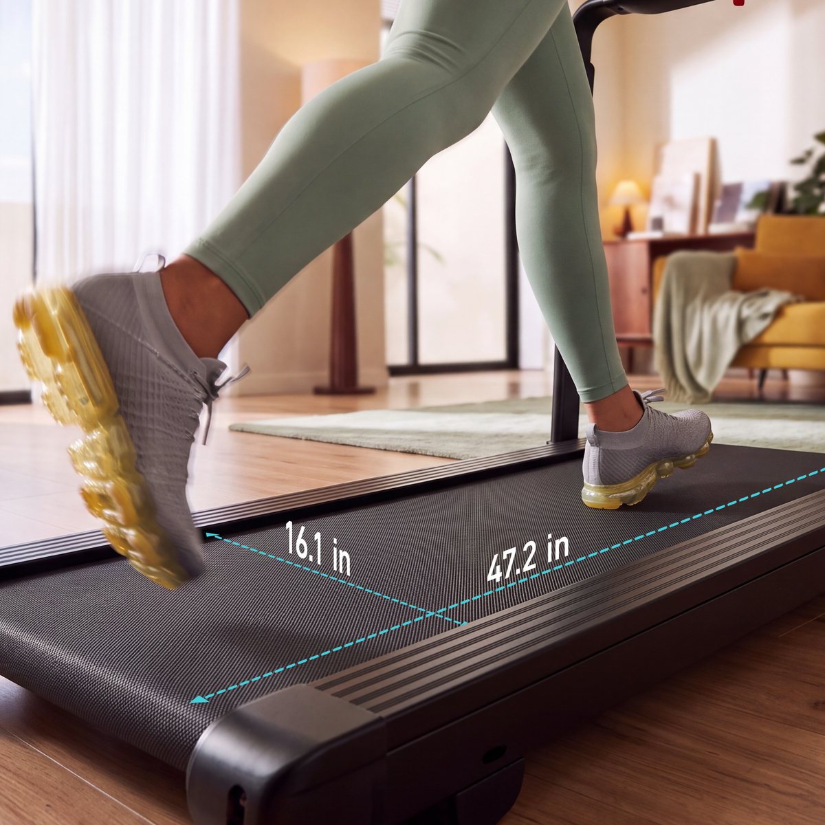 DeerRun Flex Rise 1 Walk-to-Run 15% Auto Incline Foldable Treadmill with Full Running Deck