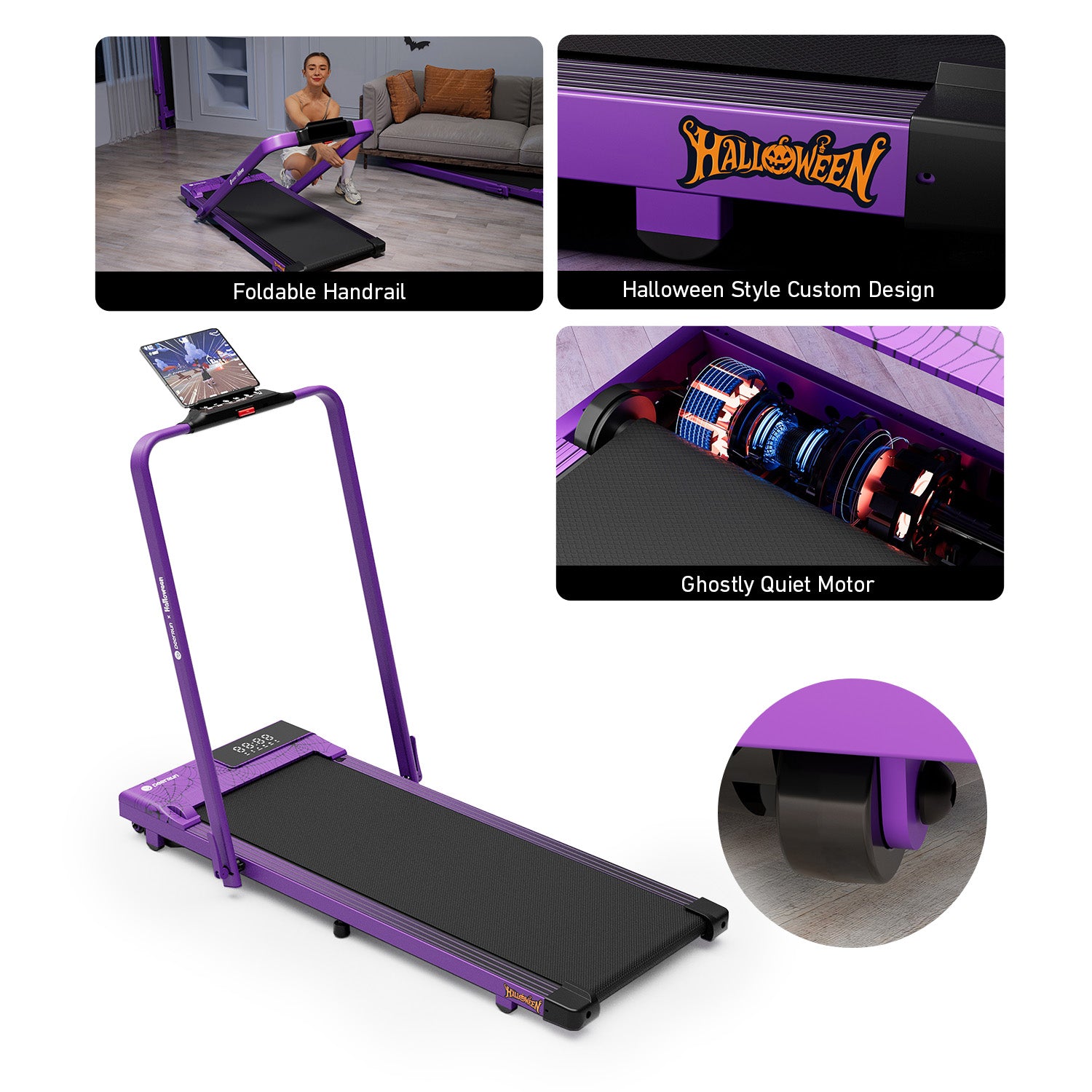 2025 Halloween Limited Edition Smart Foldable Treadmill Purple Cobweb | The Perfect Gift for Family Health