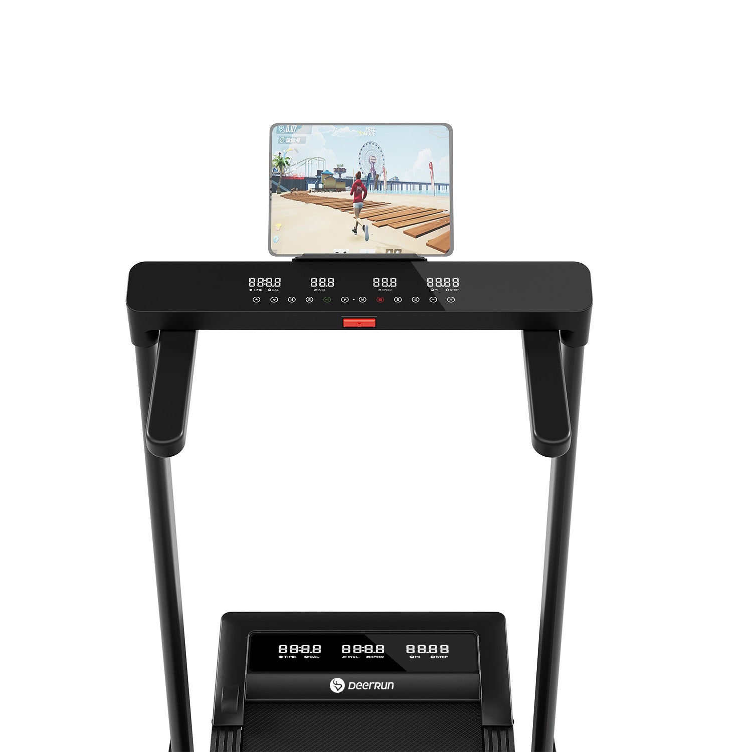 DeerRun Z10 Pro Muse Type 2 in 1 Foldable Treadmill with Remote Control, 12% Auto Incline - Black