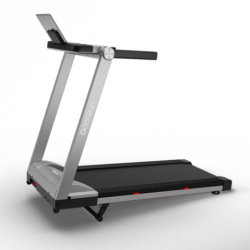 DeerRun A1 Pro Folding Smart Treadmill with 6% Incline Silver - 10 MPH, 350 lbs