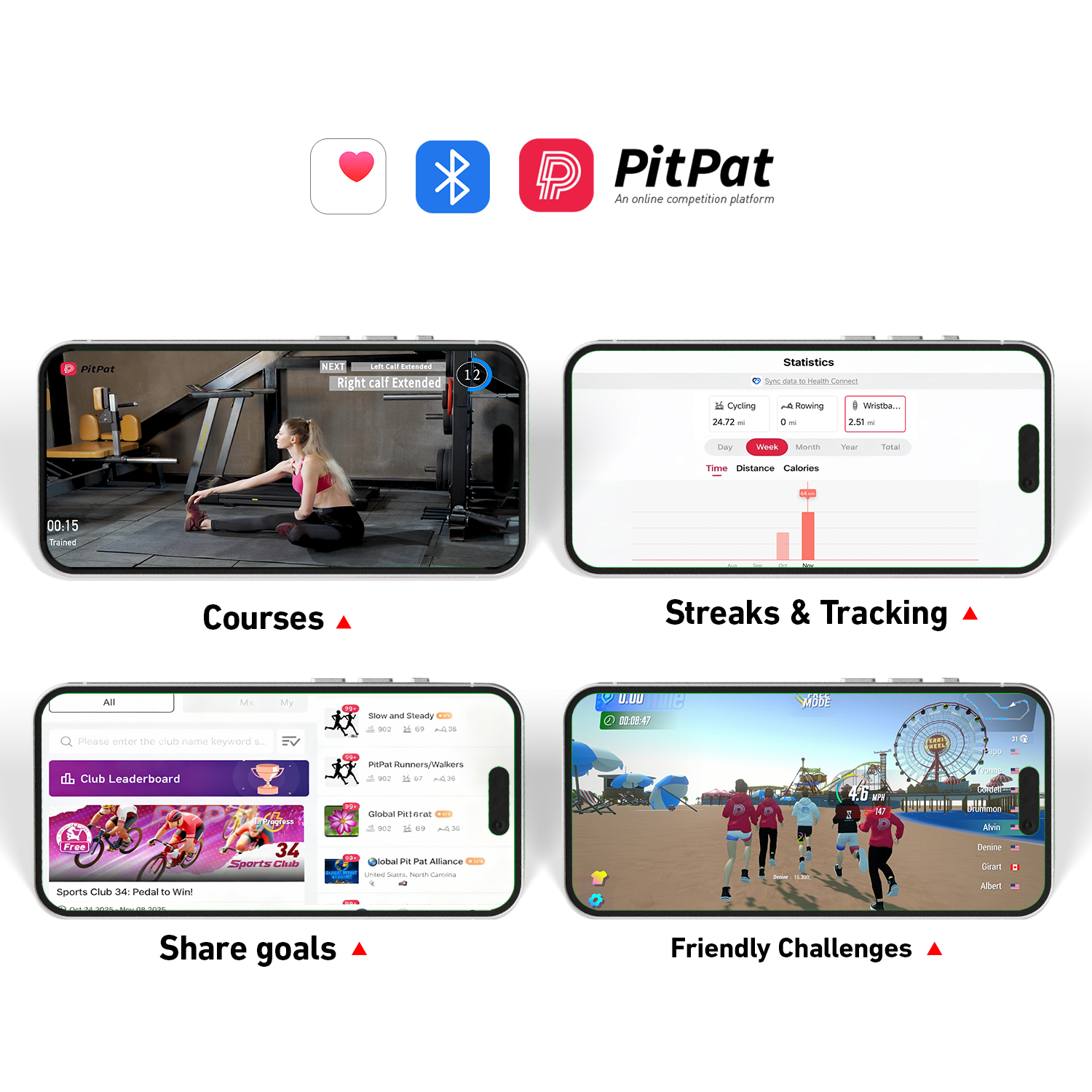 Valentine's Gift Couple-friendly 5% Incline Treadmill with Handrail - Black Pink