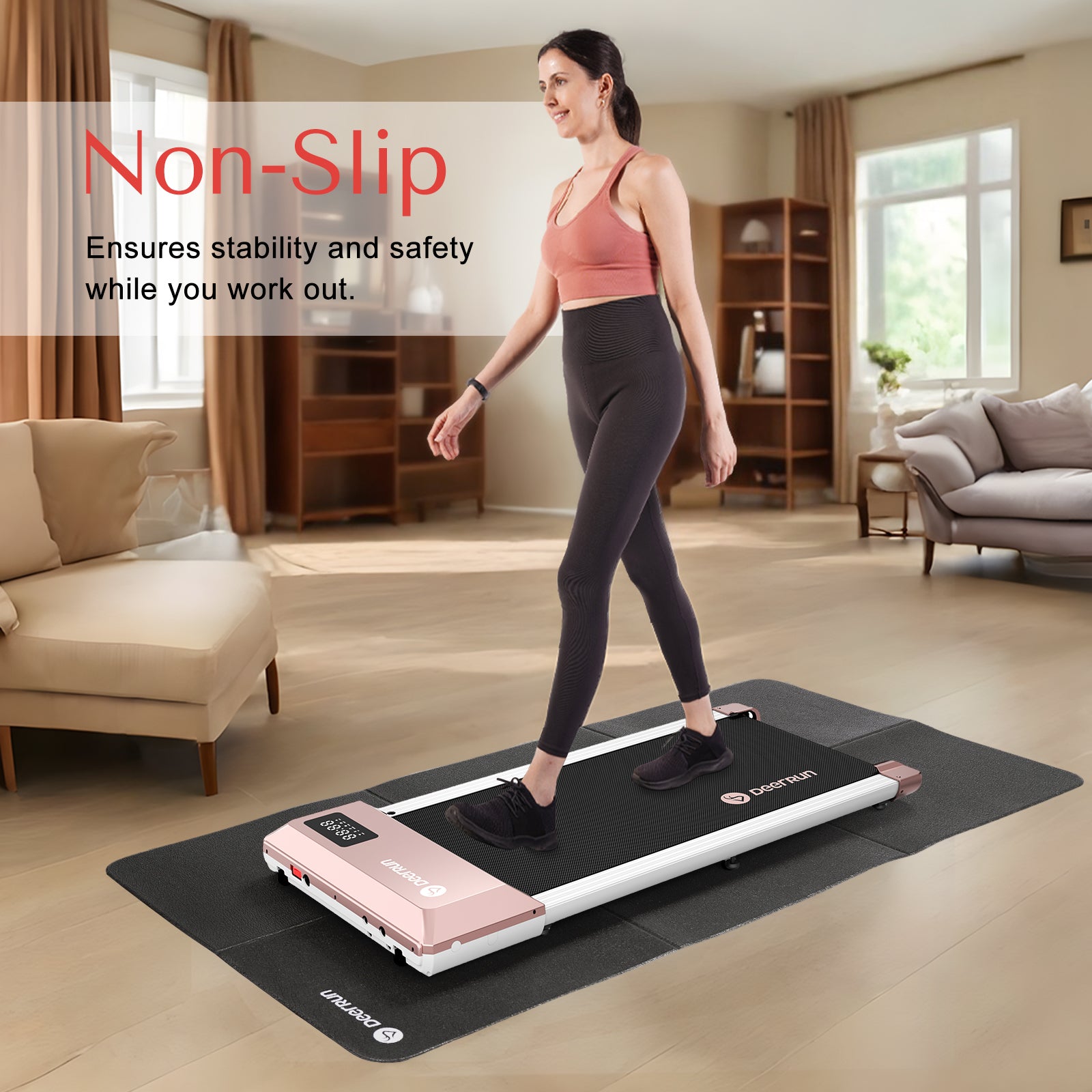 DeerRun® Foldable Treadmill Mat - Water, Slip & Noise Reduction