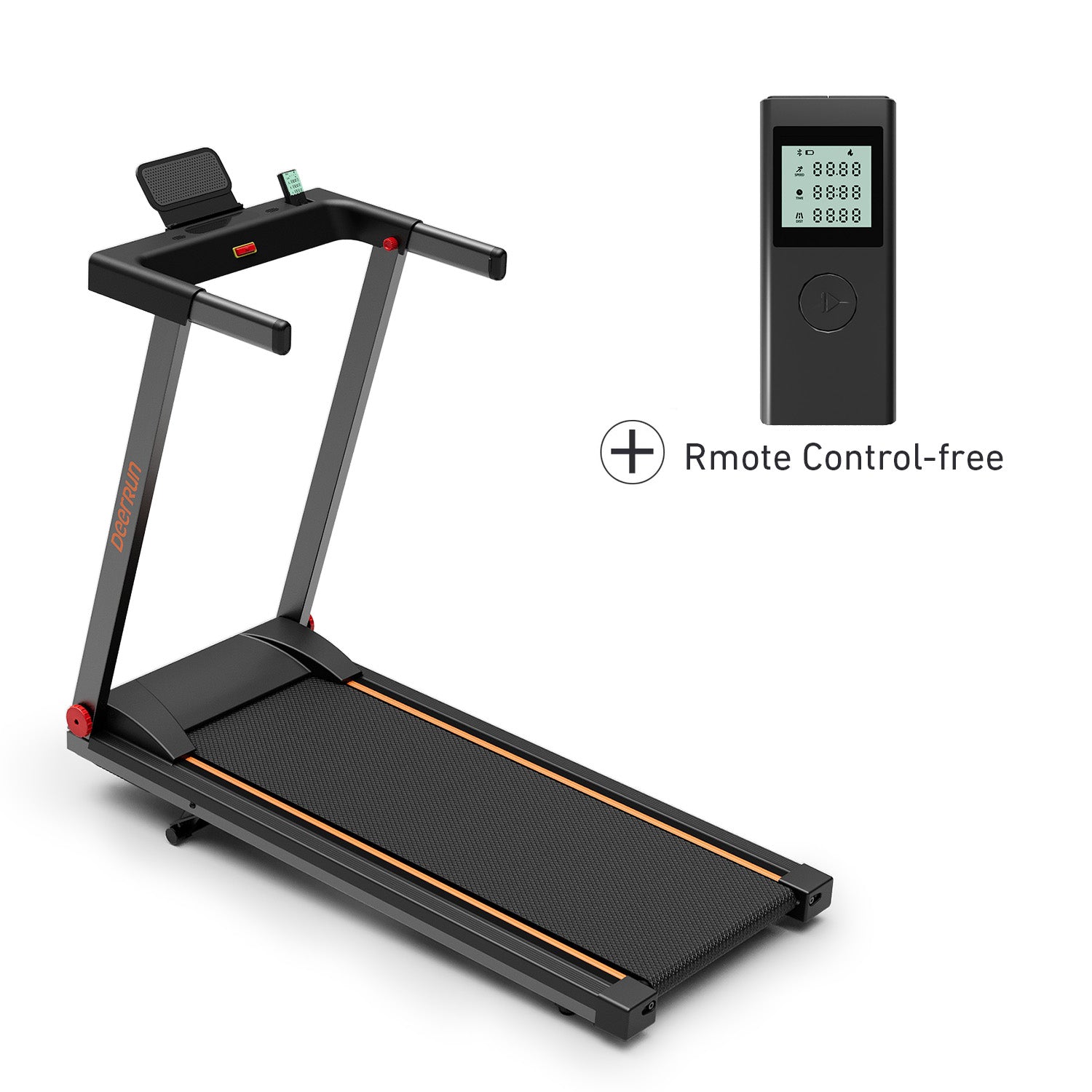 DeerRun A1 Pro Move+ Smart Foldable Treadmill with 6% Incline & NFC | 350Lbs, 10mph, Black