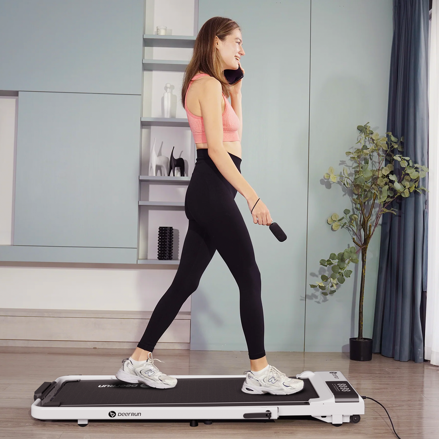 DeerRun A5 Pro Smart 2 in 1 Folding Treadmill White