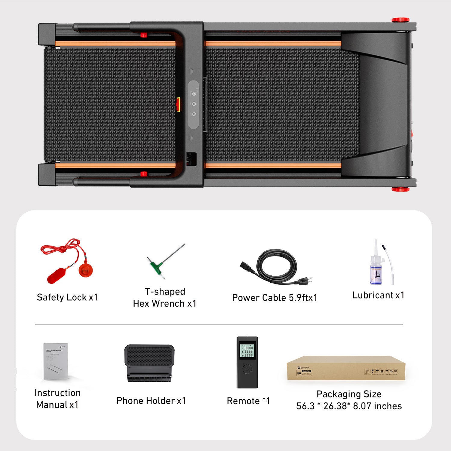 DeerRun A1 Pro Move+  6% Incline Foldable Treadmill——Upgraded Chip & NFC Support | 350Lbs, 10mph