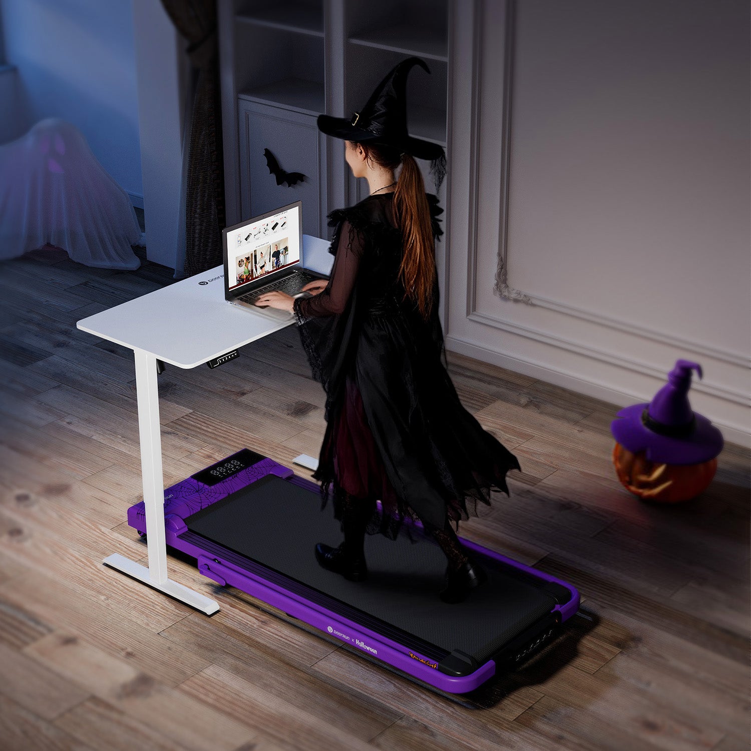 2025 Halloween Limited Edition Smart Foldable Treadmill Purple Cobweb | The Perfect Gift for Family Health