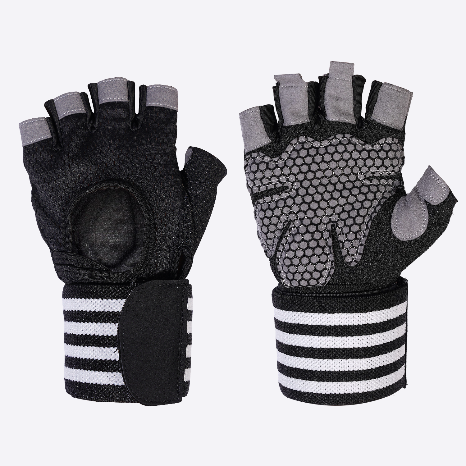 DeerRun® Workout Gloves with Wrist Wrap Support, for Cycling, Rowing, Weight Lifting, Home Gym