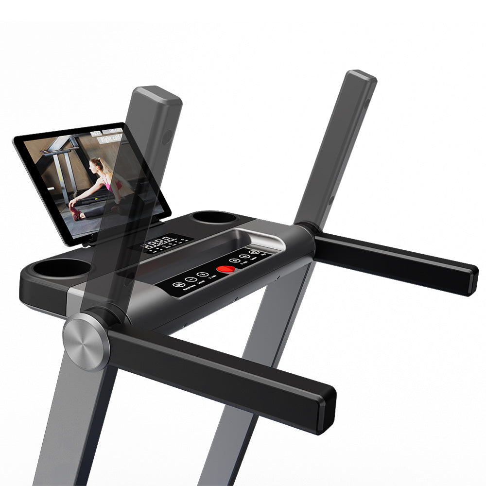 DeerRun A1 Pro Folding smart treadmill with 6% incline Silver - 10 MPH, 350 lbs & Gift giving