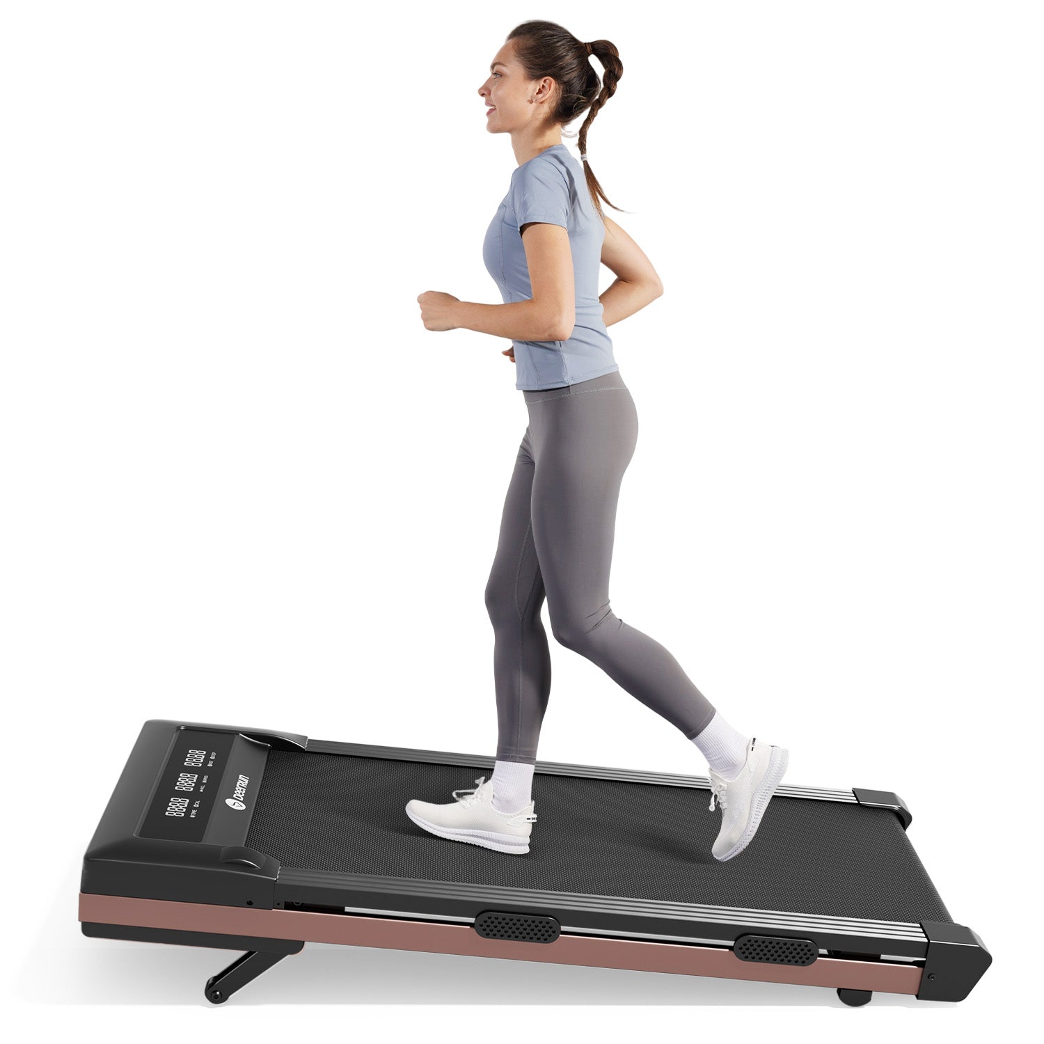 DeerRun Z10 12% Auto Incline Smart Walking Pad Treadmill with remote control-Rose Gold