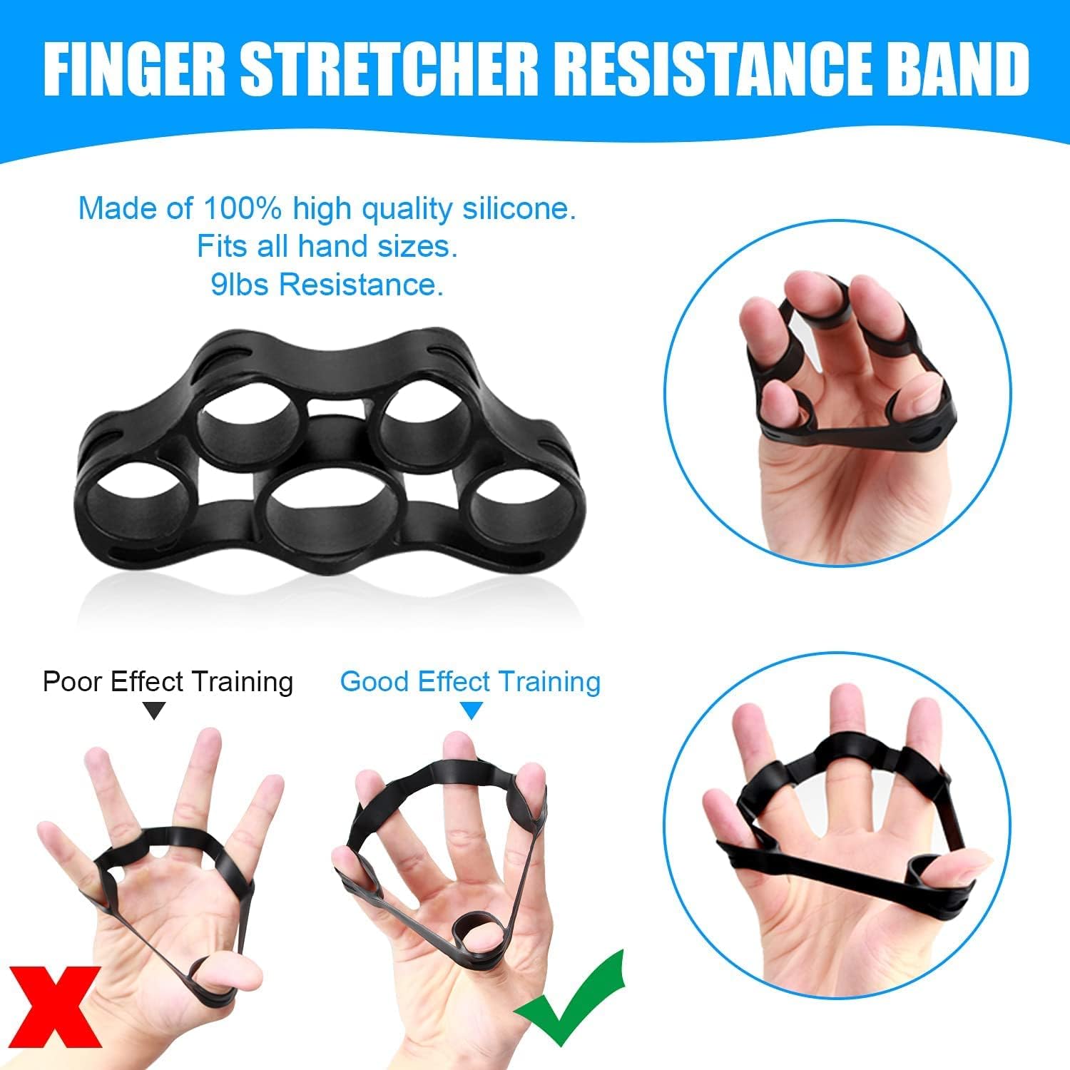 Hand Grip Exerciser Strengthener (5 Piece Set)