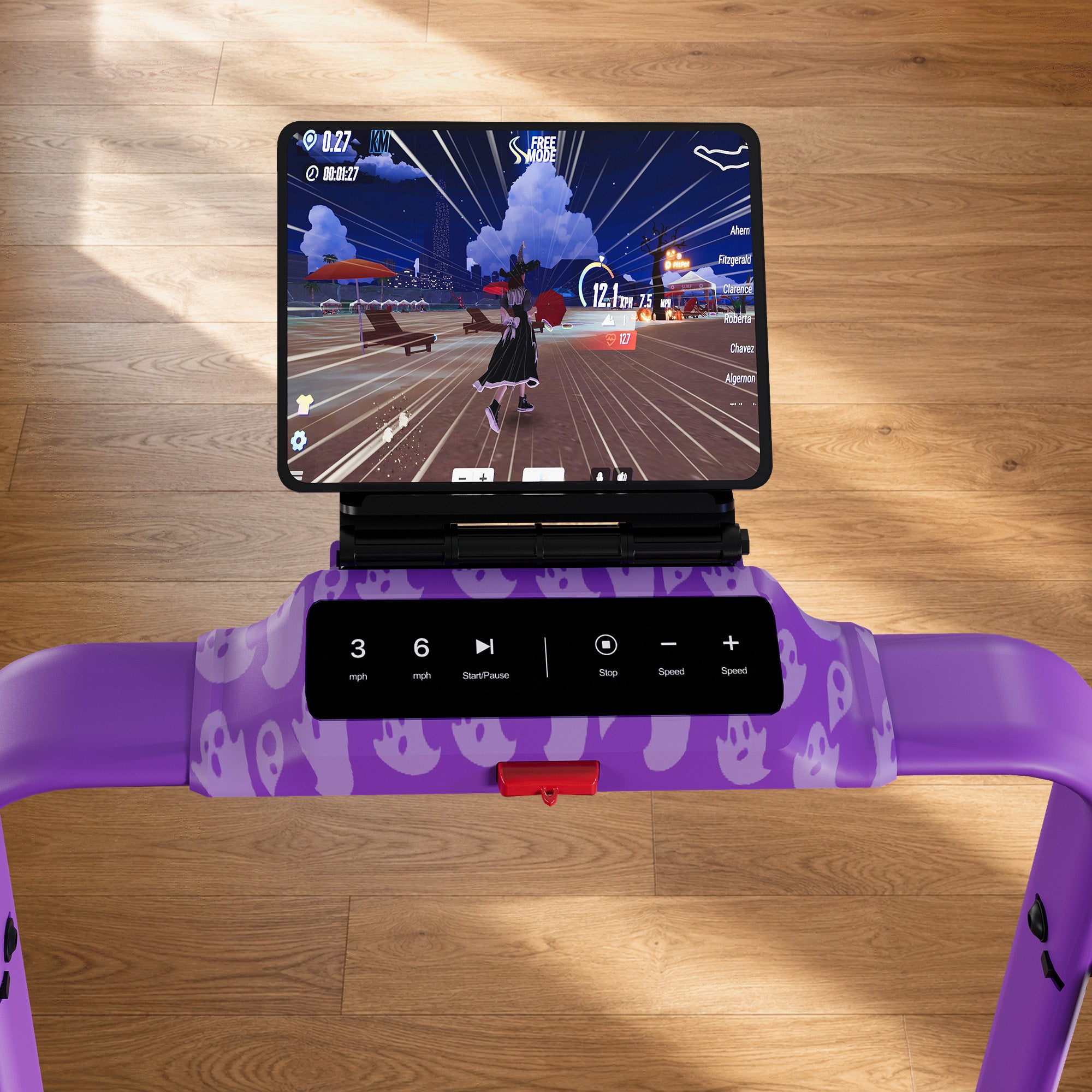 DeerRun Halloween Gift Edition 2-in-1 Foldable Treadmill for Home, Run & Save Space - With 6% Incline, Handlebar & Full Display Screen