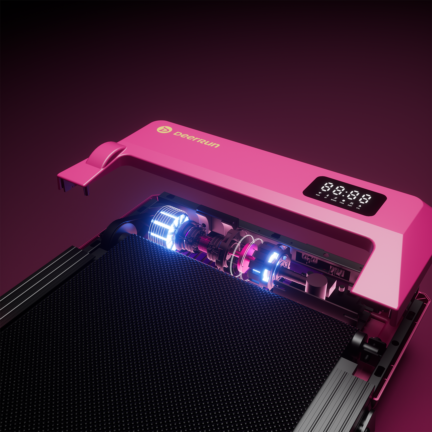 Valentine's Gift 7% Incline Under-Desk Walking Pad Treadmill - Black Pink