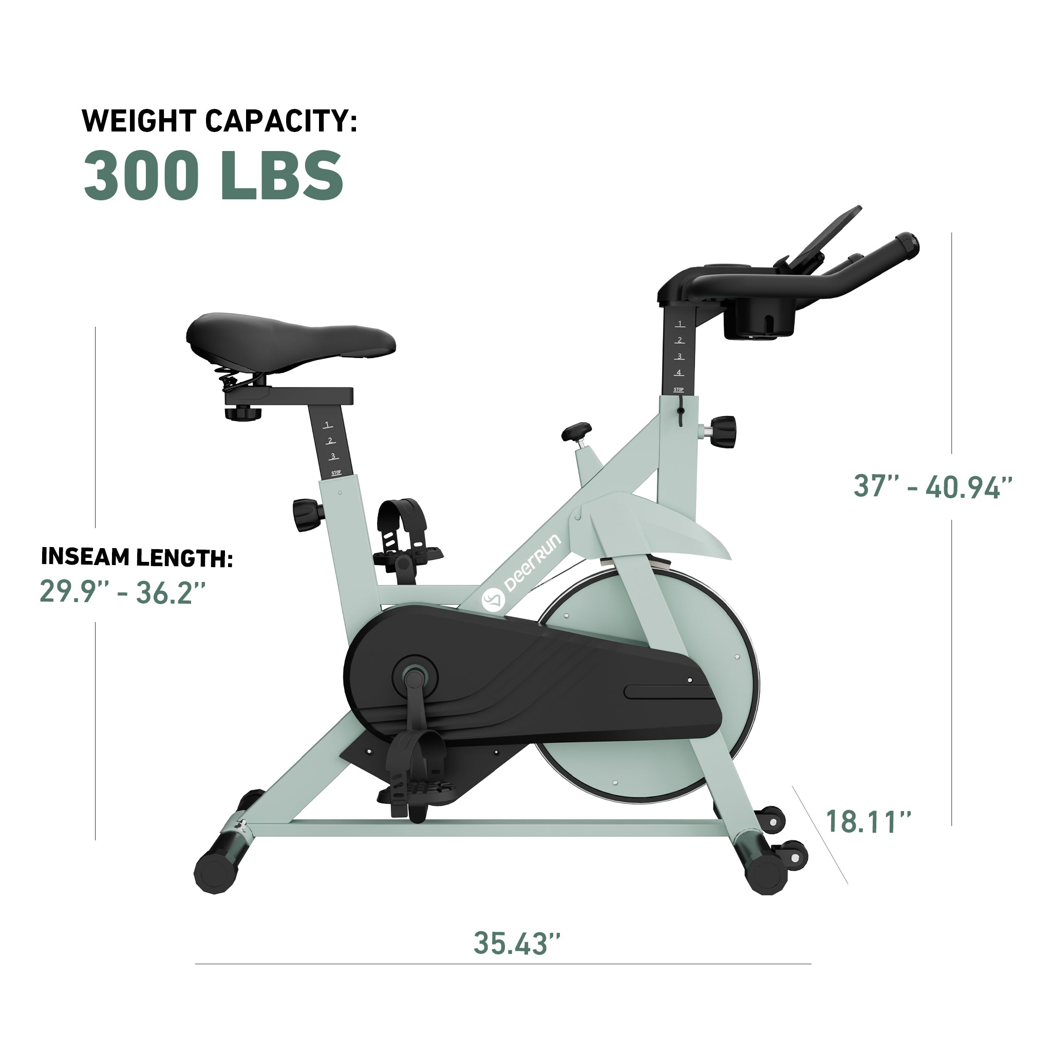 DeerRun S500 Indoor Smart Stationary Cycling Bike with PitPat App, 1-32 Magnetic Resistance